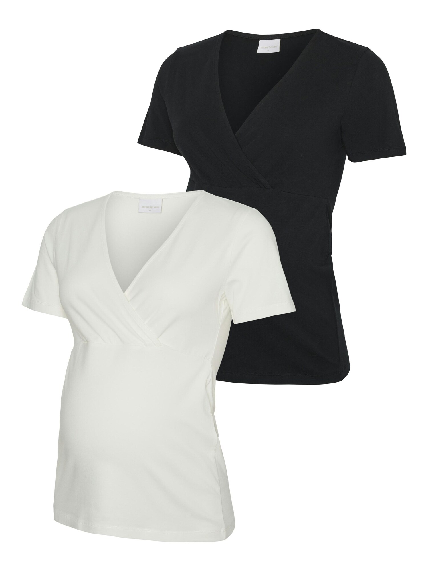 MAMALICIOUS Tricou negru / alb