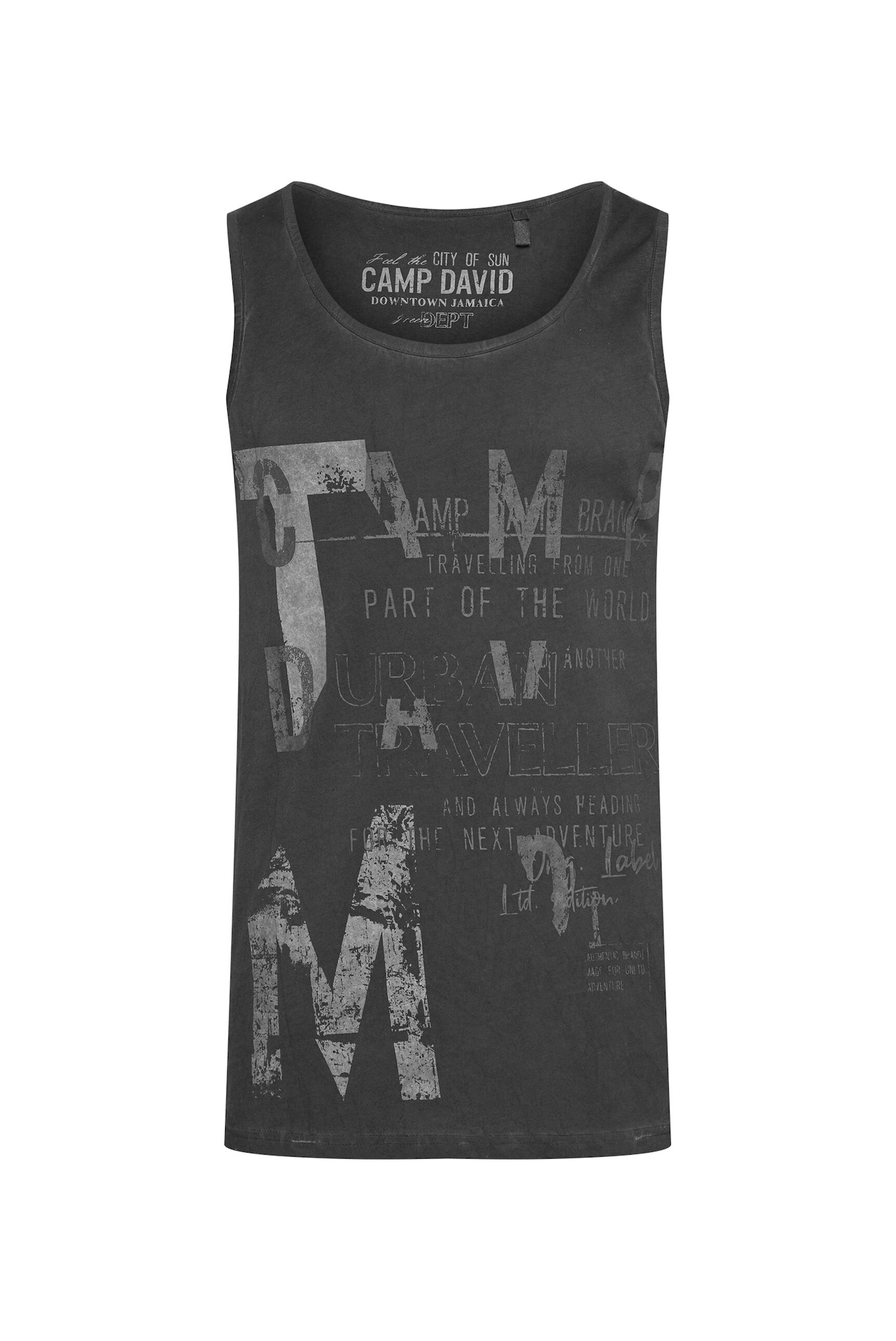 Thumbnail - Muskelshirt mit Print im Used Look