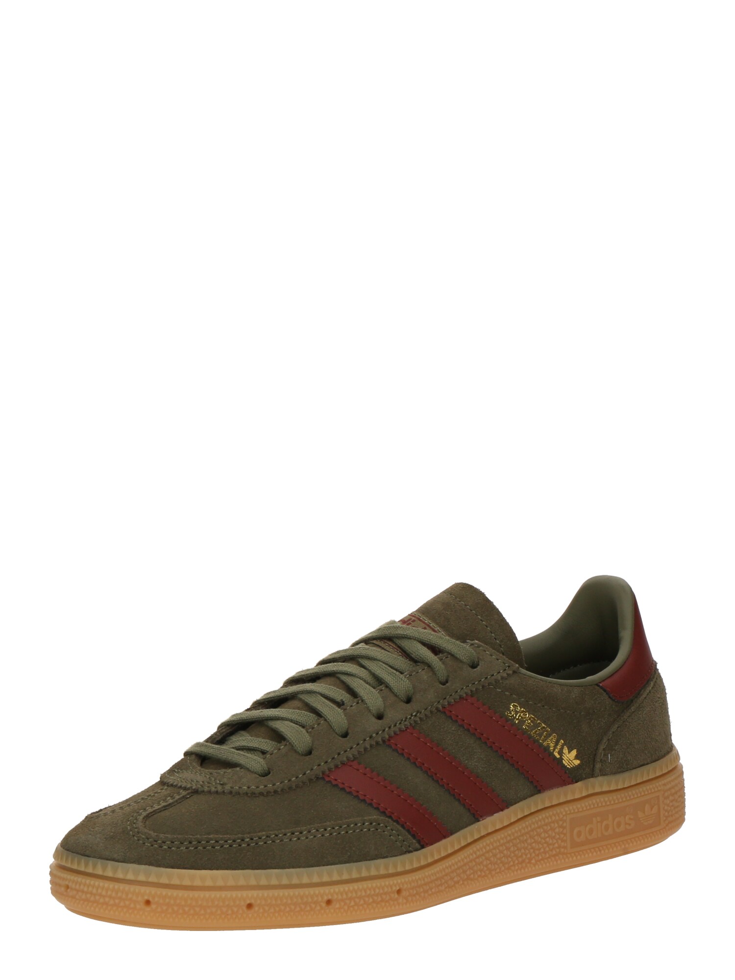 ADIDAS ORIGINALS Sneaker HANDBALL SPEZIAL  auriu / oliv / roși aprins