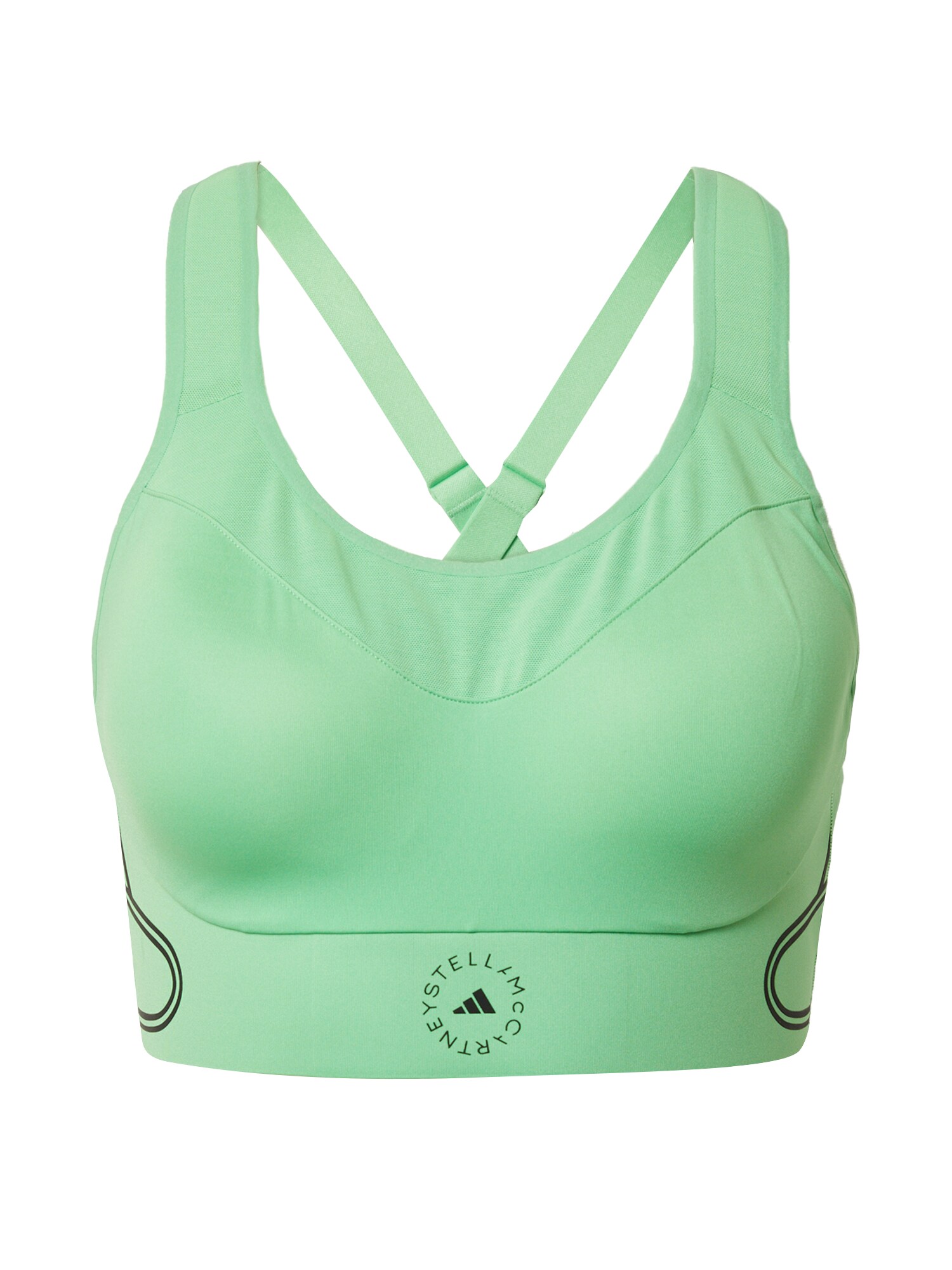 ADIDAS BY STELLA MCCARTNEY Sportinė liemenėlė žalia / šviesiai žalia / juoda