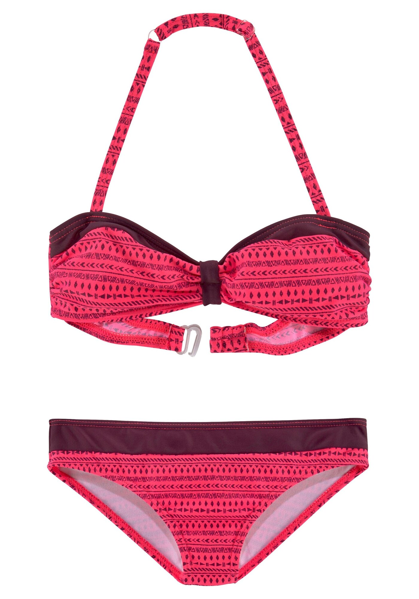 BUFFALO Bikiny  ružová / bordová