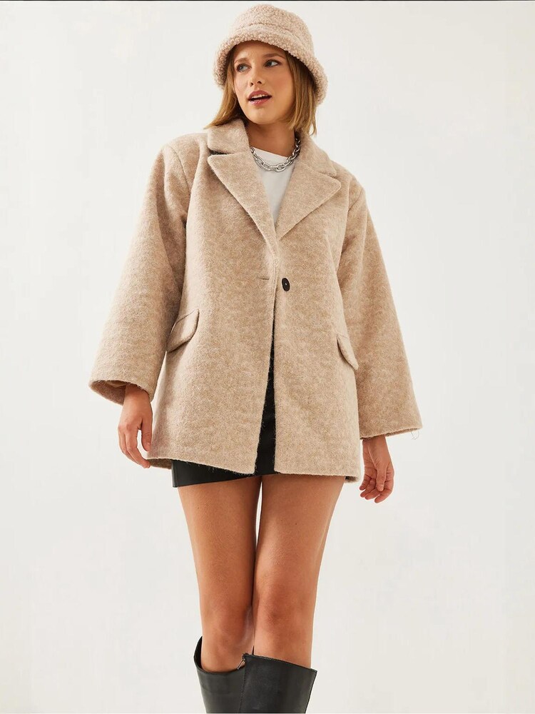 Bianco Lucci Mantel Damen Größe L beige Wintermantel