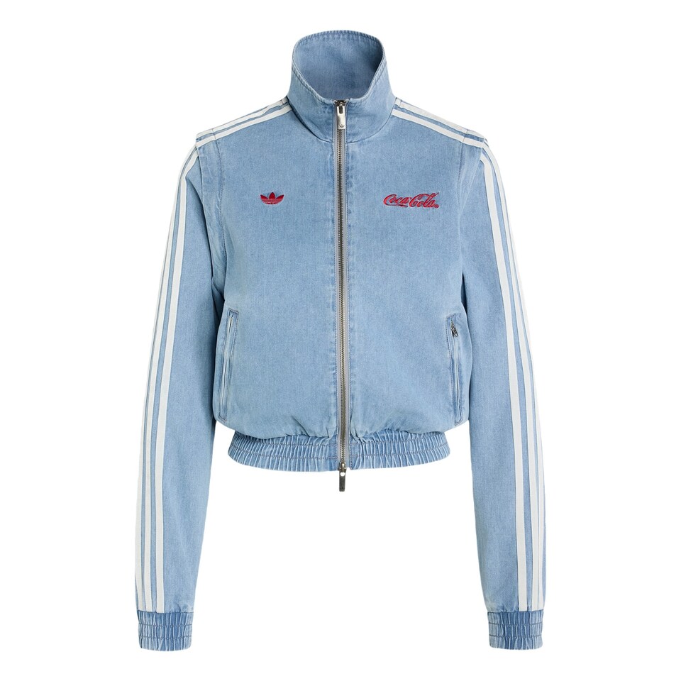 Övergångsjacka 'Firebird' blå denim / knallröd