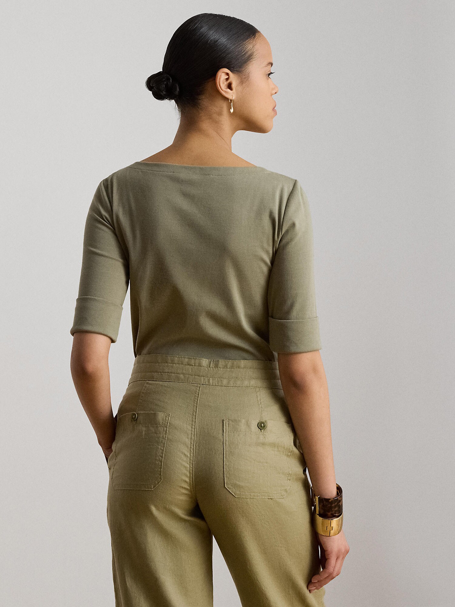 Lauren Ralph Lauren Camiseta 'JUDY'  caqui – imagen 3