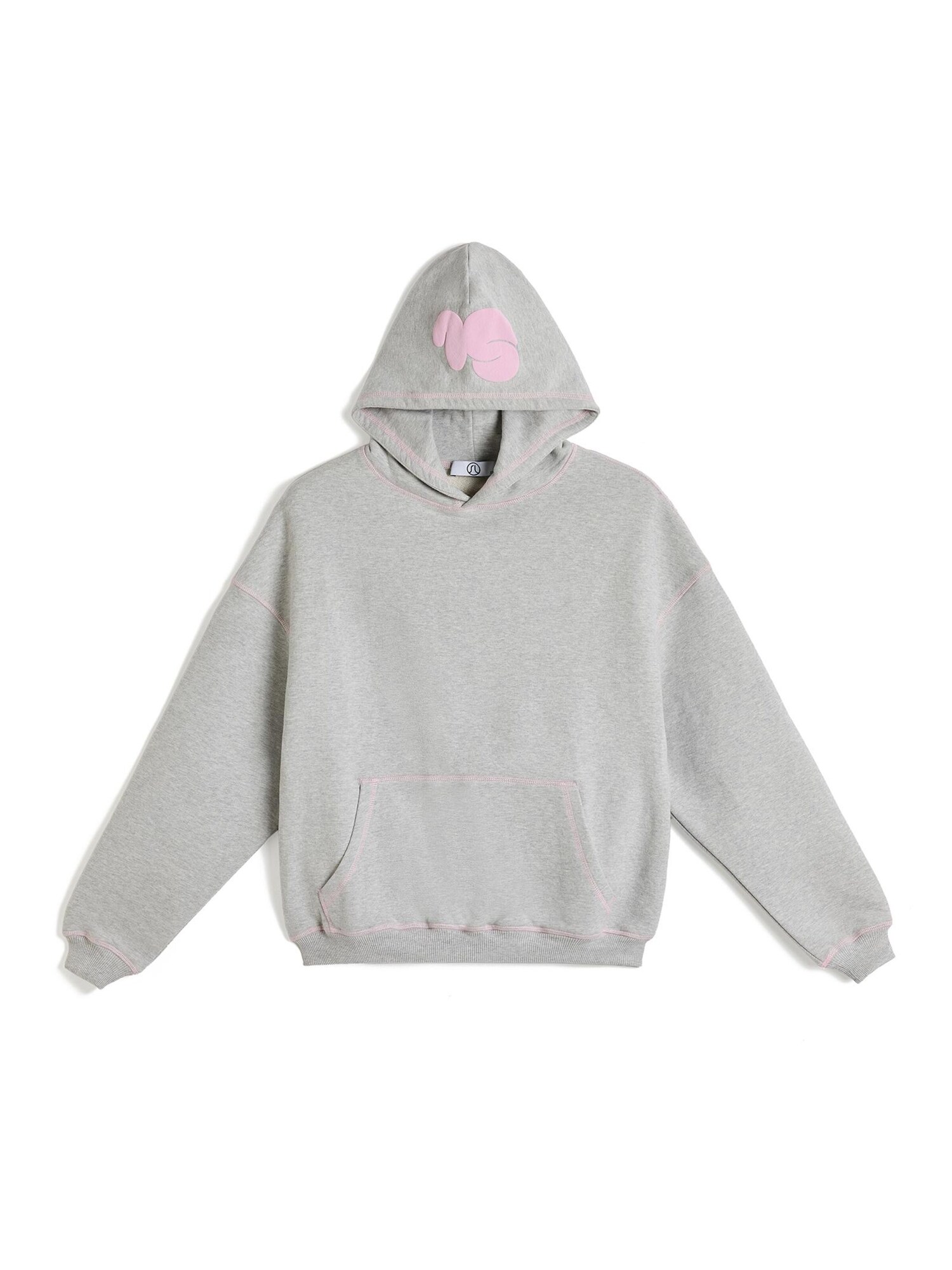 Sl Jeschow Felpa 'SL JESCHOW Oversized 3D Print Hoodie'  grigio chiaro