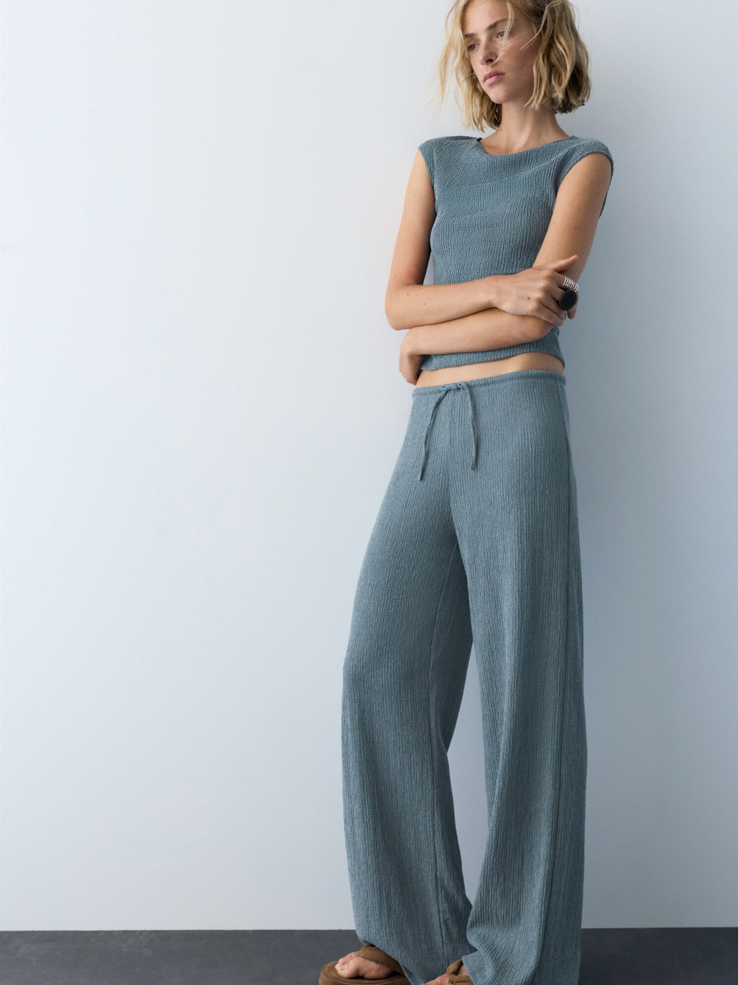 Pull&Bear Nohavice  opálová (obrázok 4)