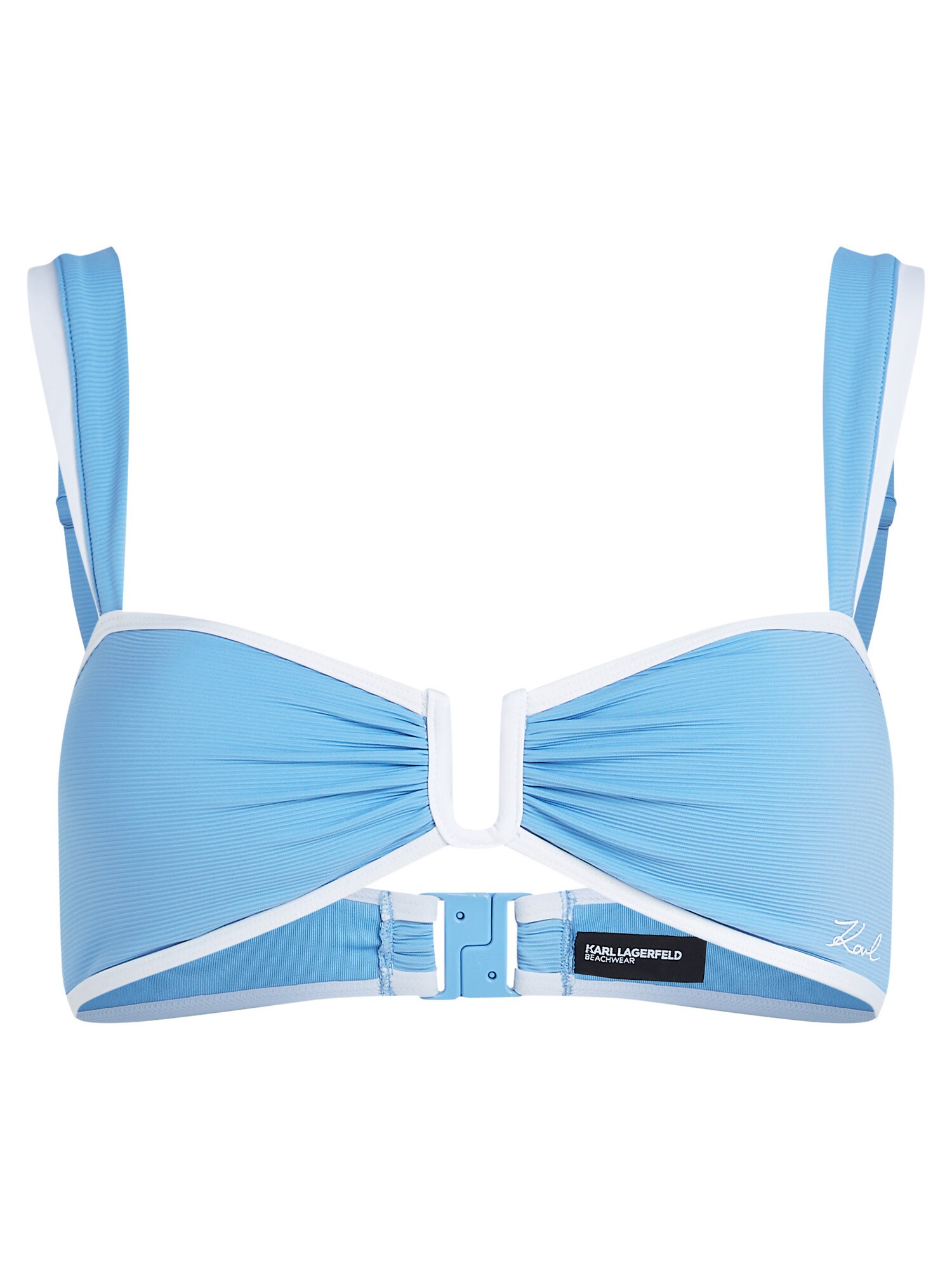 Karl Lagerfeld Sutien costum de baie  azur / alb