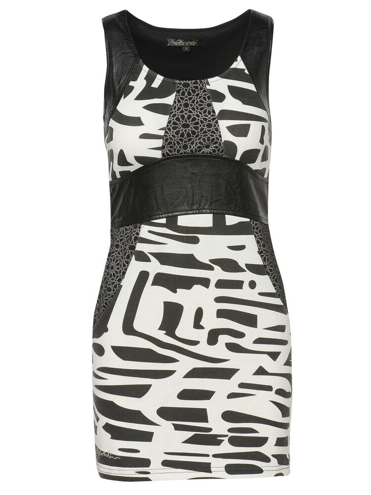 KOROSHI Cocktailkleid Damen Größe 34 schwarz / weiß