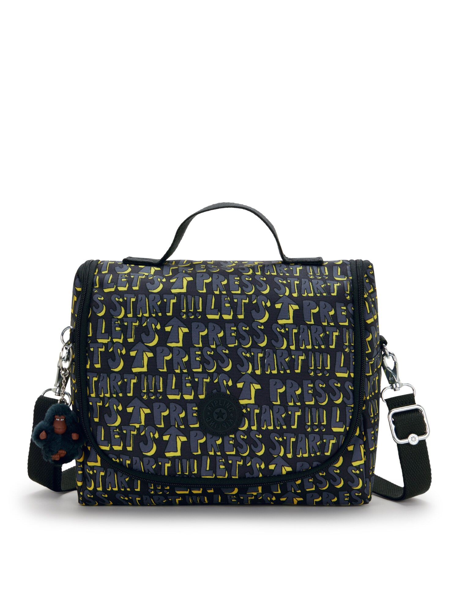 KIPLING Taška cez rameno 'New Kichirou'  námornícka modrá / modrosivá / žltá / čierna
