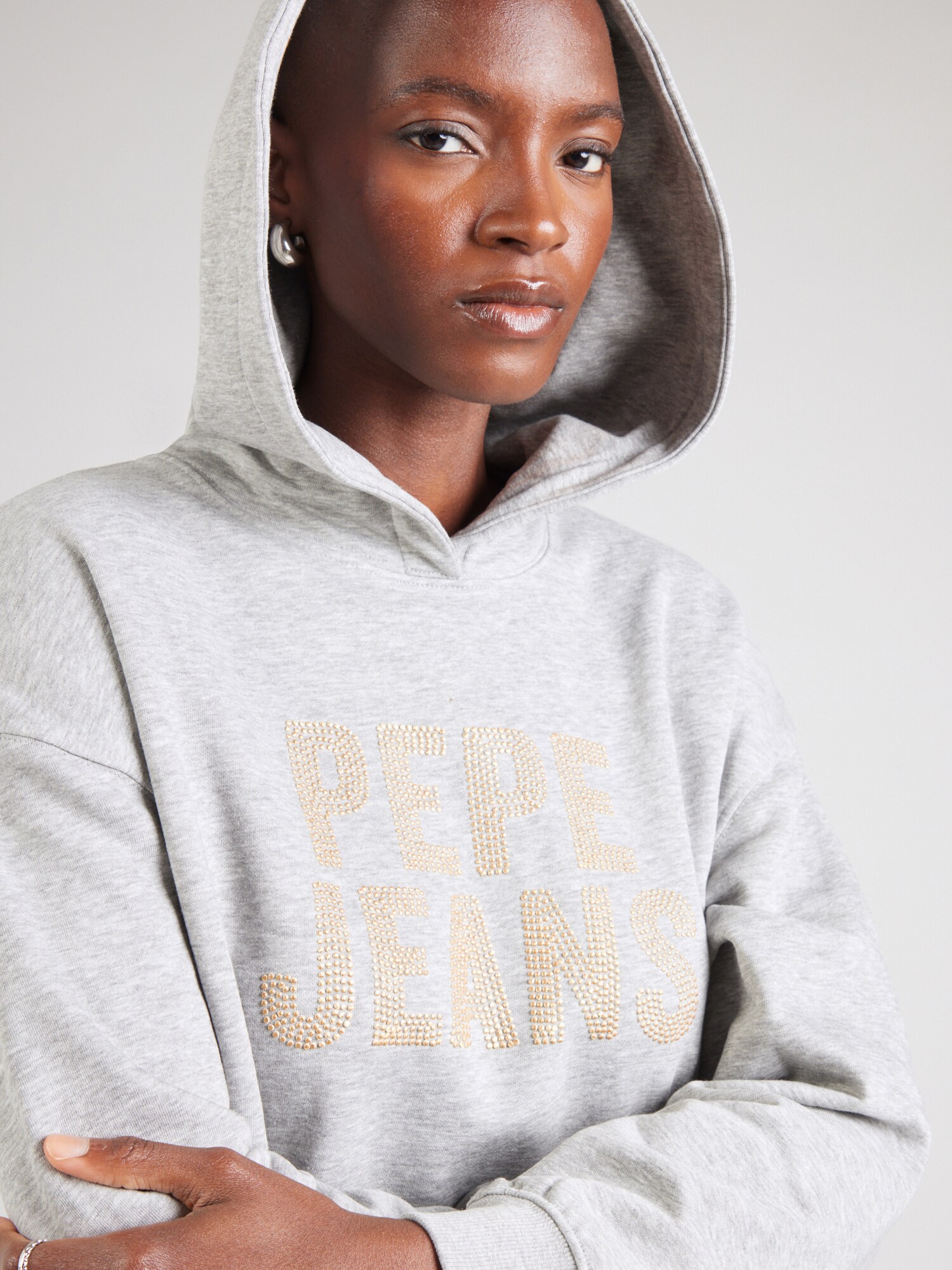 Pepe Jeans Mikina 'CATIA' zlatá / sivá melírovaná (obrázok 5)