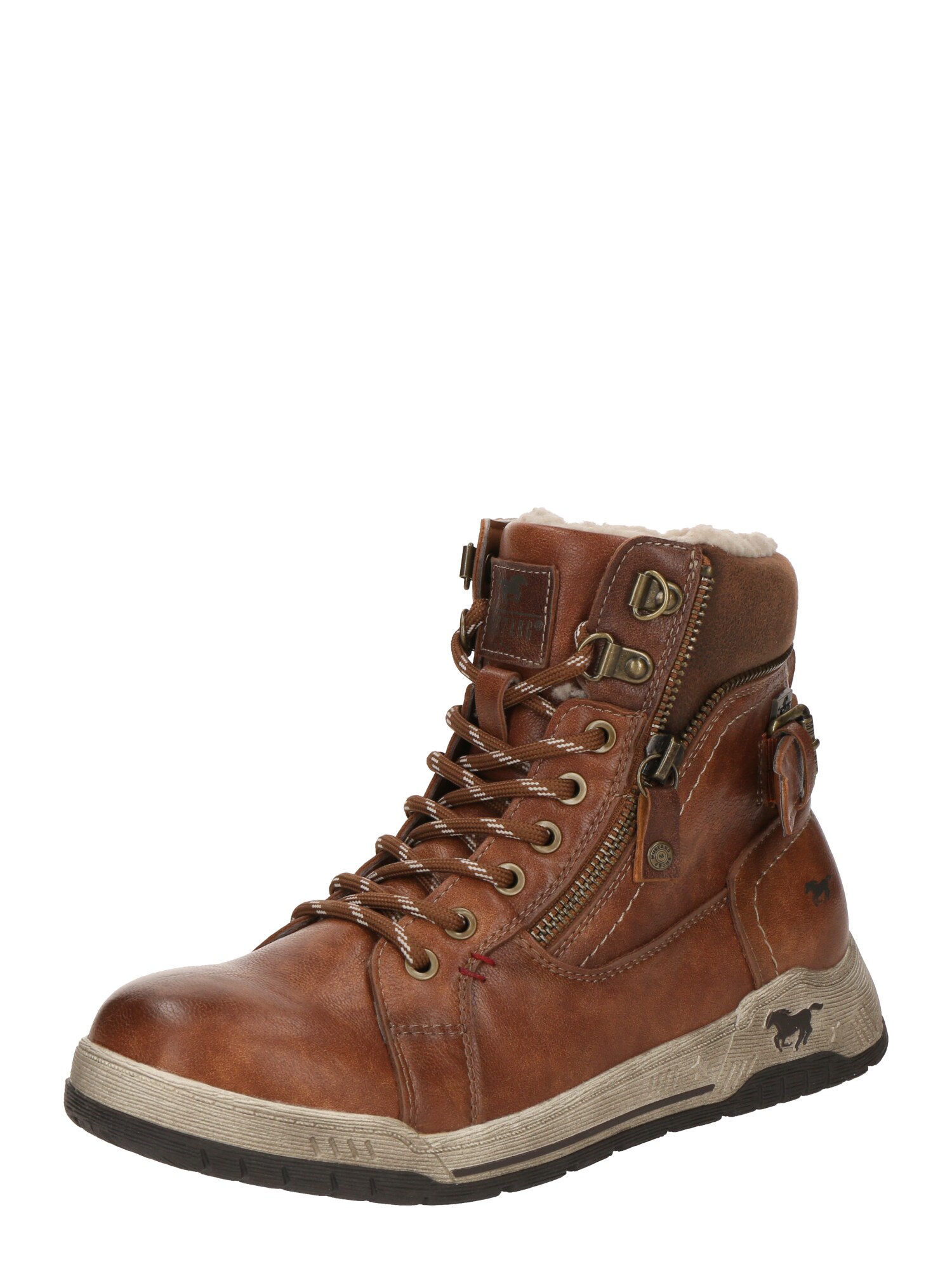 MUSTANG Ghete cu șireturi  maro coniac