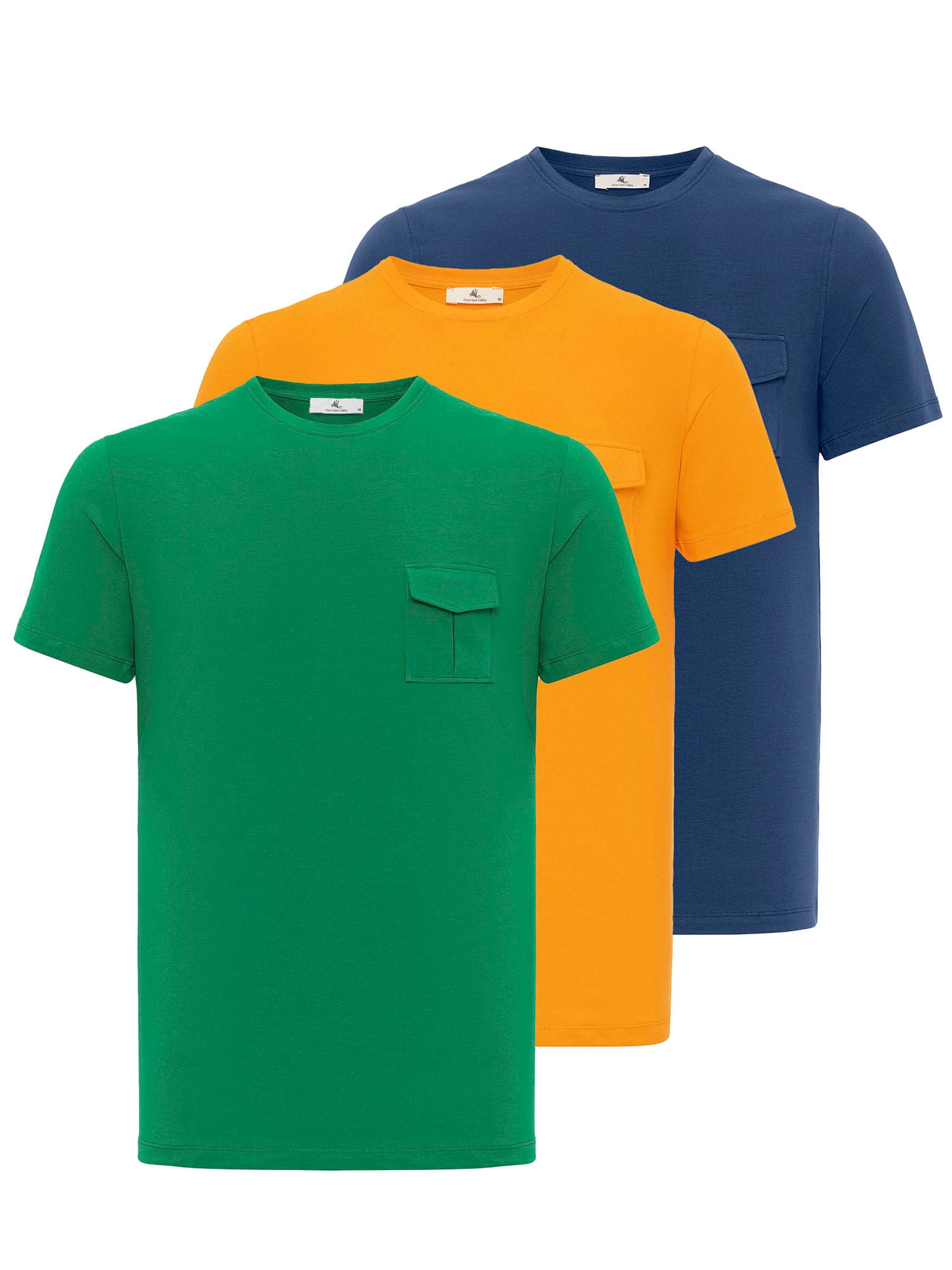 Daniel Hills Tričko  modrá / tmavožltá / zelená