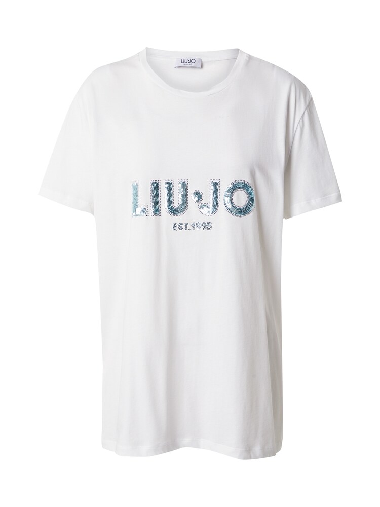 Liu Jo T-Shirt 'MODA' Damen Größe S türkis / weiß