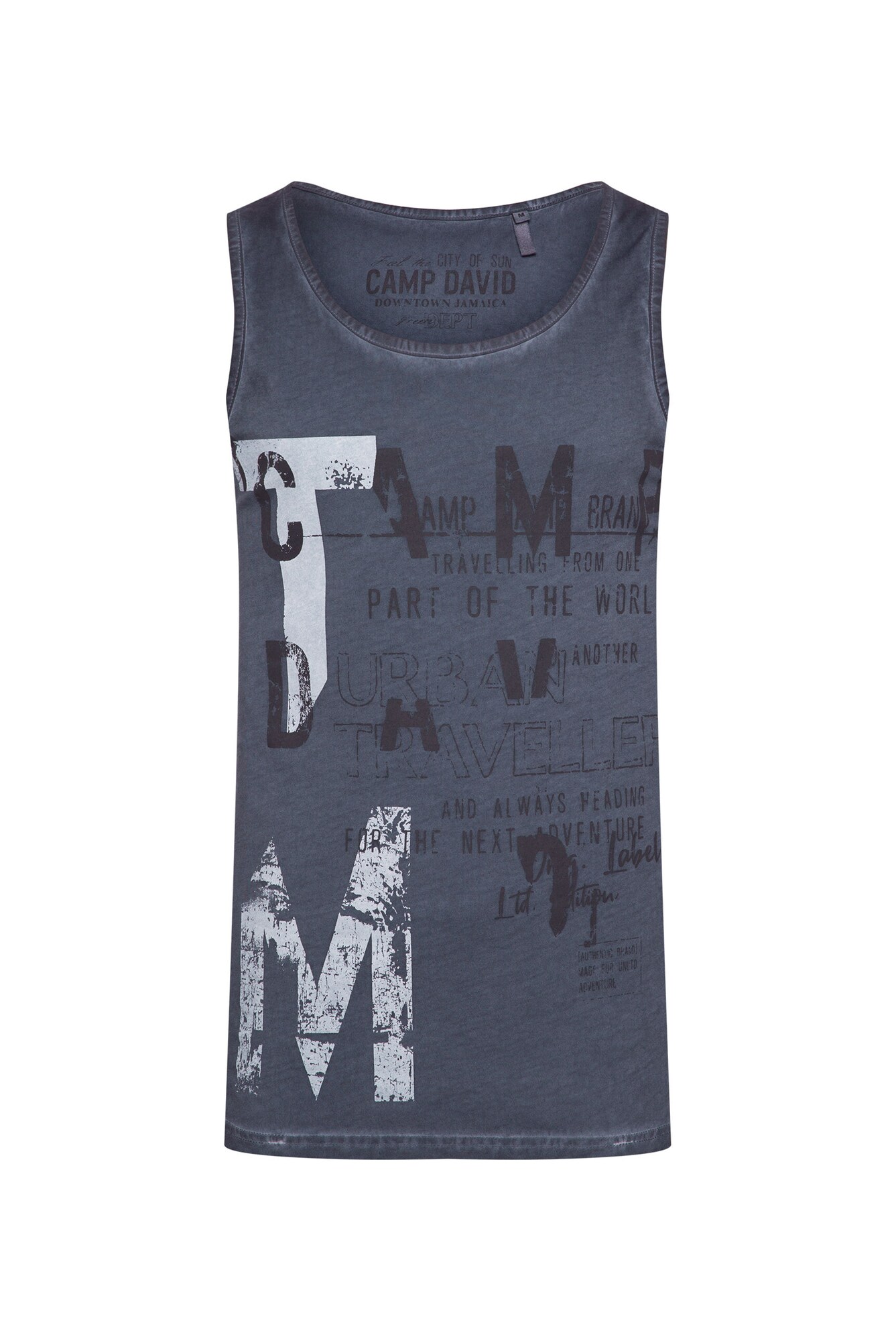 Thumbnail - Muskelshirt mit Print im Used Look
