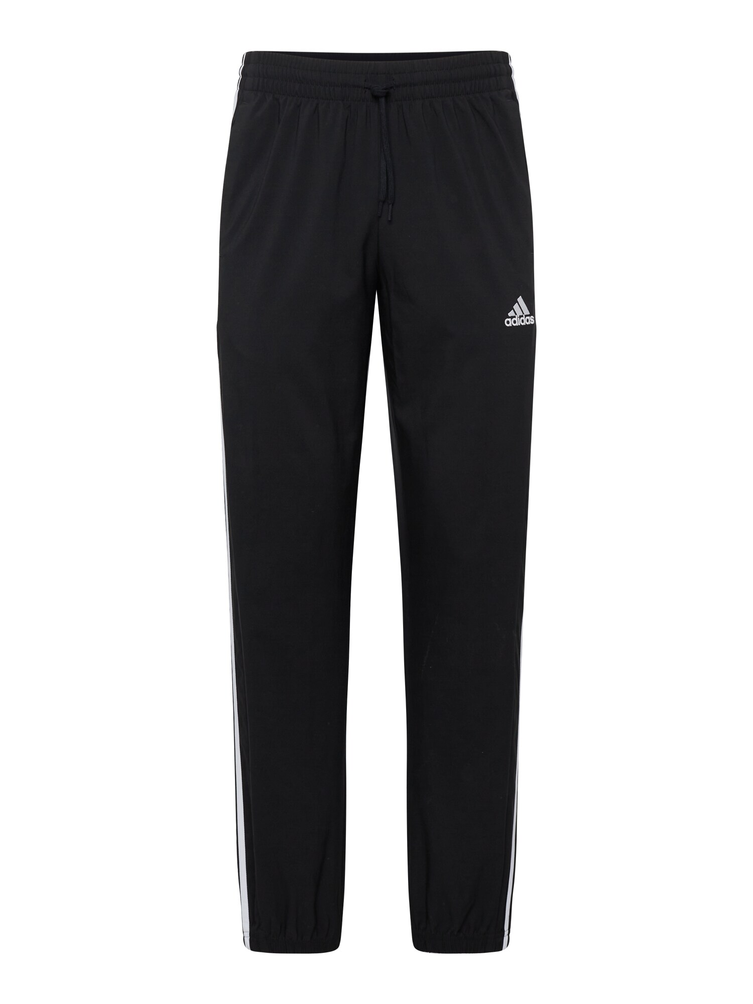 ADIDAS SPORTSWEAR Športne hlače 'Aeroready Essentials Elastic Cuff 3-Stripes'  črna / bela