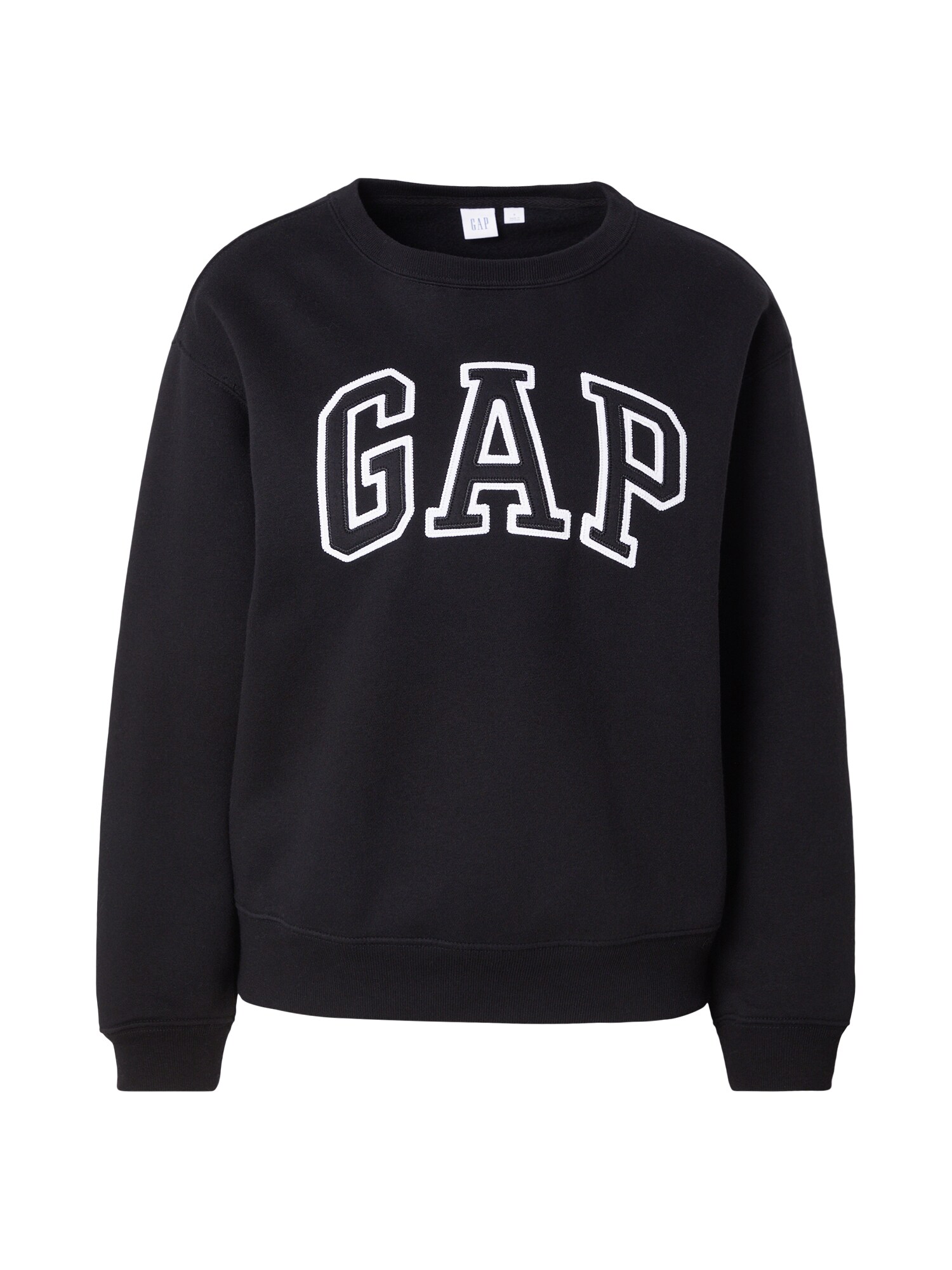 GAP Bluză de molton 'HERITAGE'  negru / alb