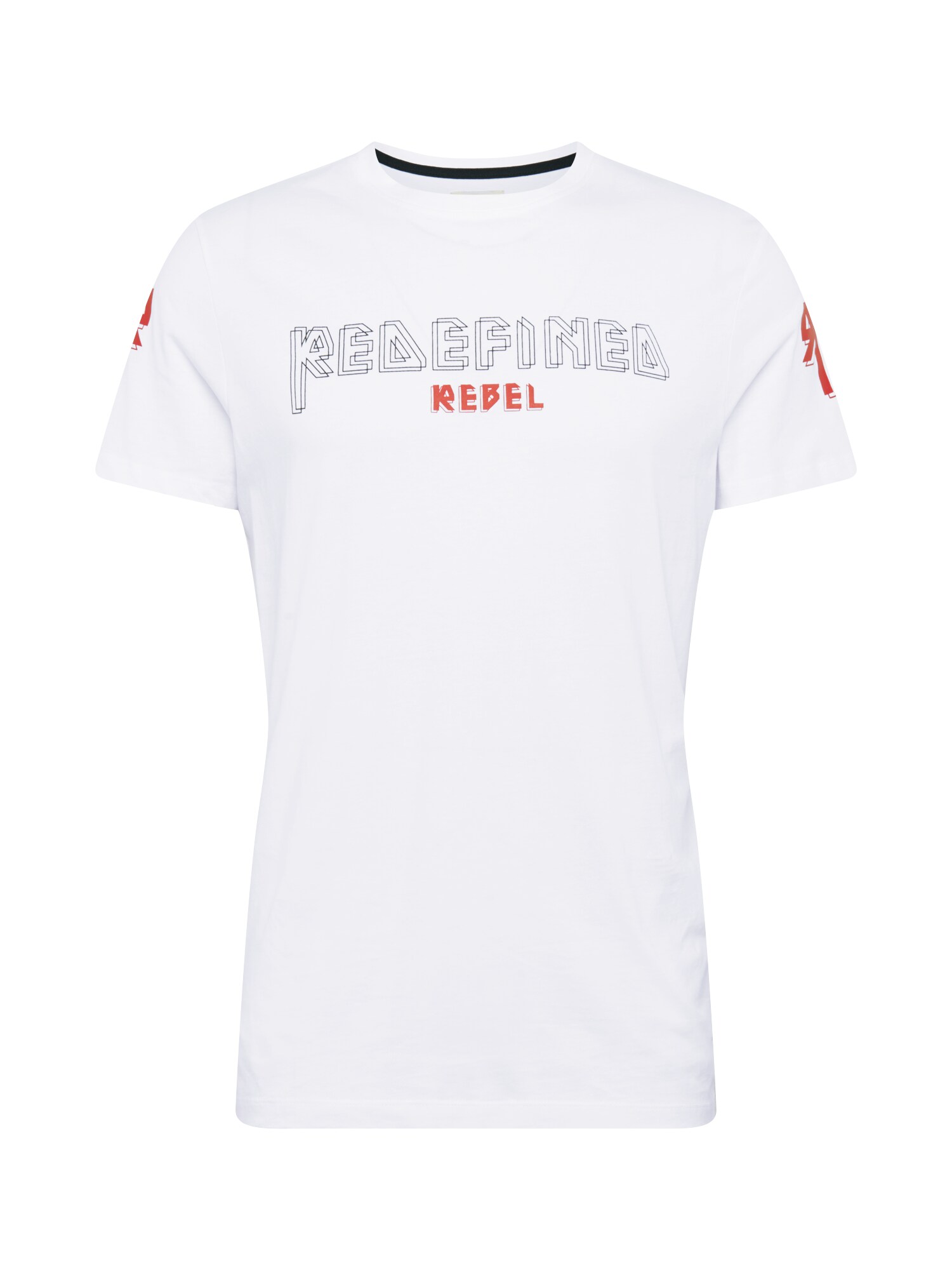 Redefined Rebel Marškinėliai 'Aden'  balta / juoda / raudona
