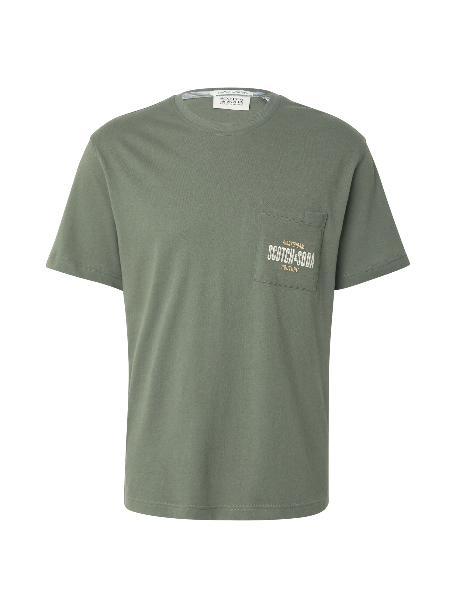 SCOTCH & SODA Tricou  bej / oliv / alb