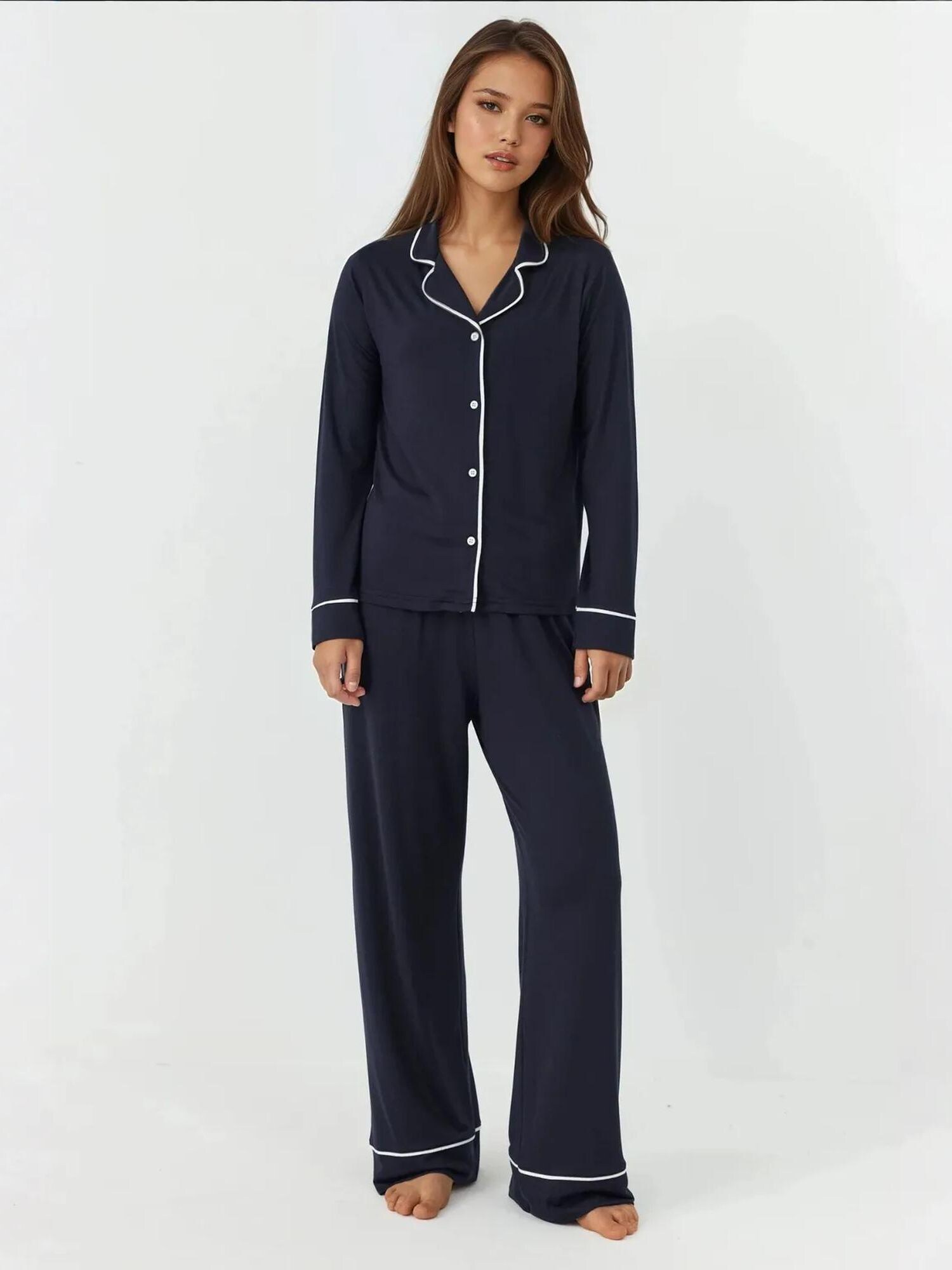 Hiccup Pidžama morsko plava / bijela