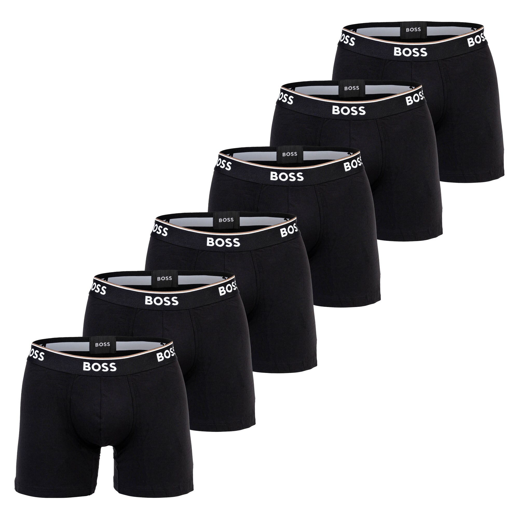 BOSS Calzoncillo boxer  negro / blanco