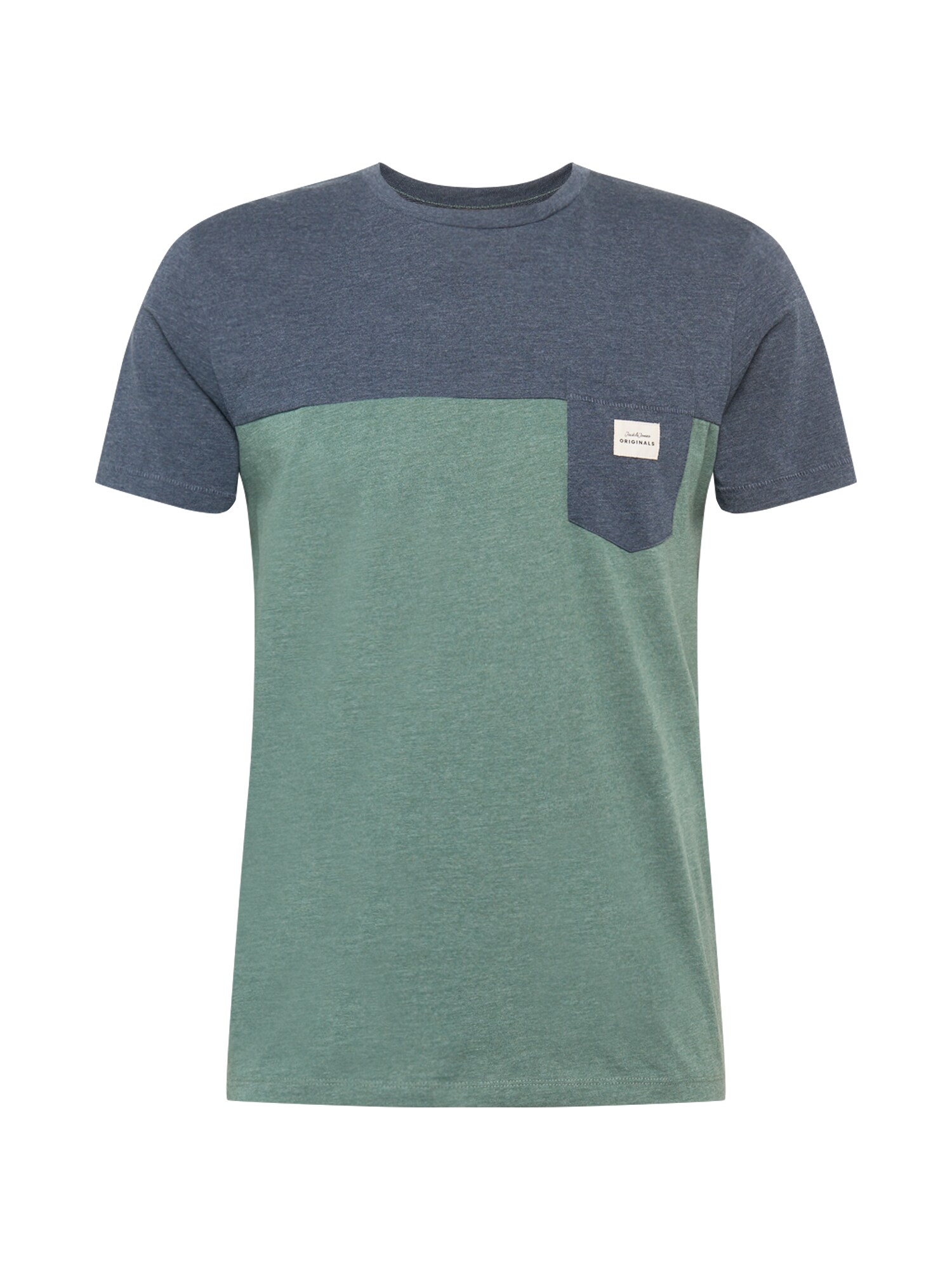 JACK & JONES Marškinėliai  žalia / tamsiai mėlyna jūros spalva