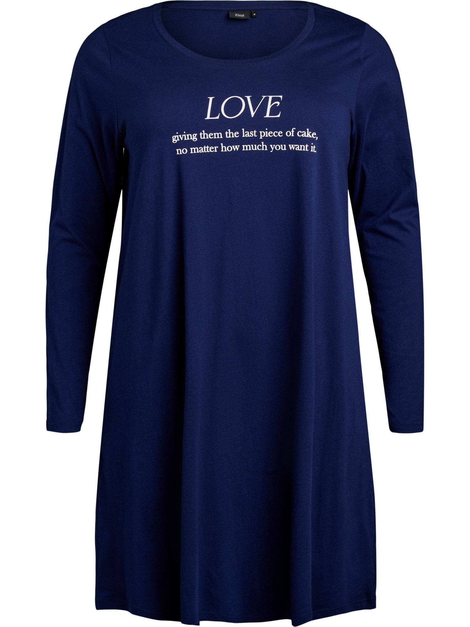 Zizzi Cămăşi de noapte Mally  albastru noapte / alb