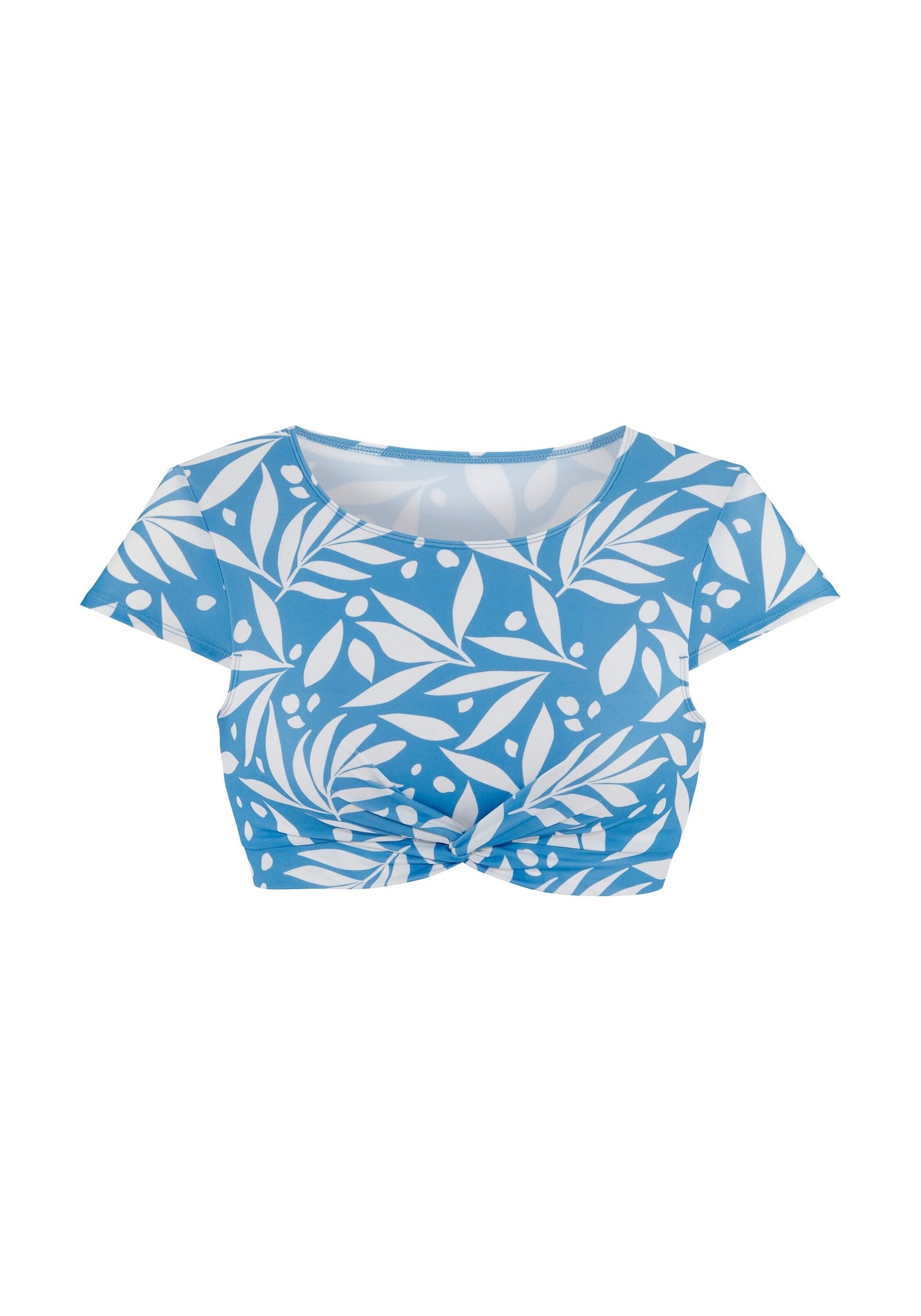 LASCANA ACTIVE Sutien de costum de baie sport  azuriu / alb