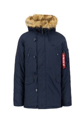 alpha industries Winterparka ‘Exporer’ Nachtblauw / Rood / Wit