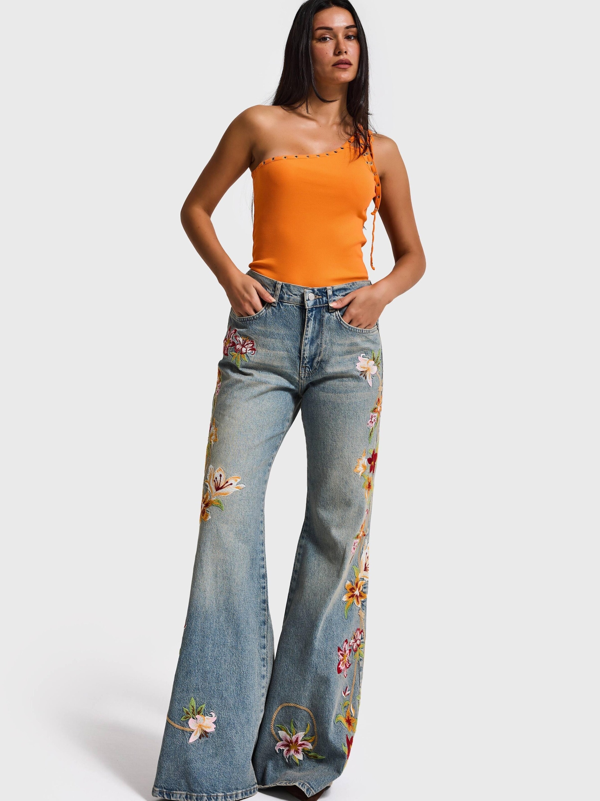 ITS BASIC Jeans 'ELASTICATED WAIST FLARE JEANS (Lenght 32)' dam