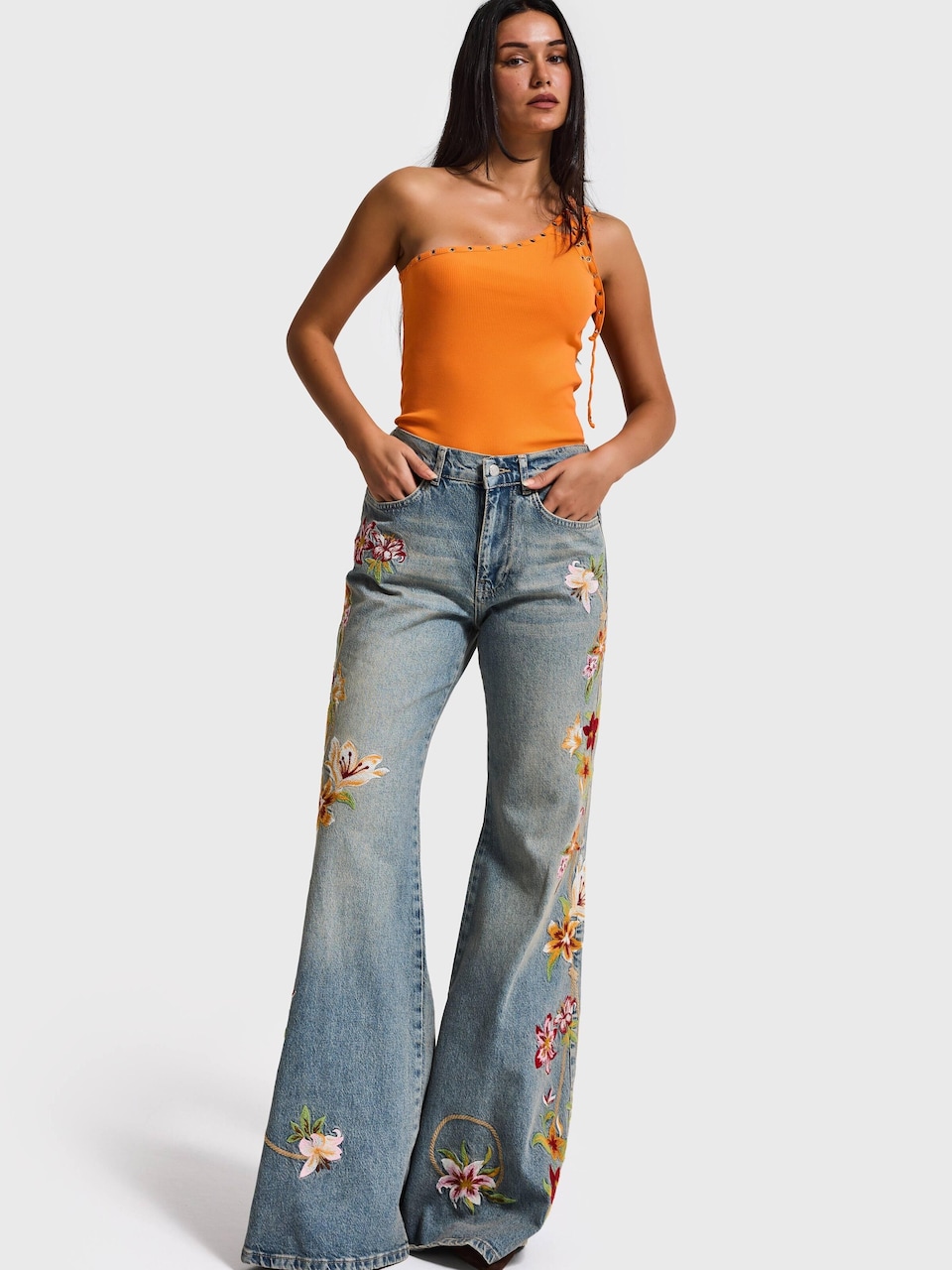 Jeans 'ELASTICATED WAIST FLARE JEANS (Lenght 32)'