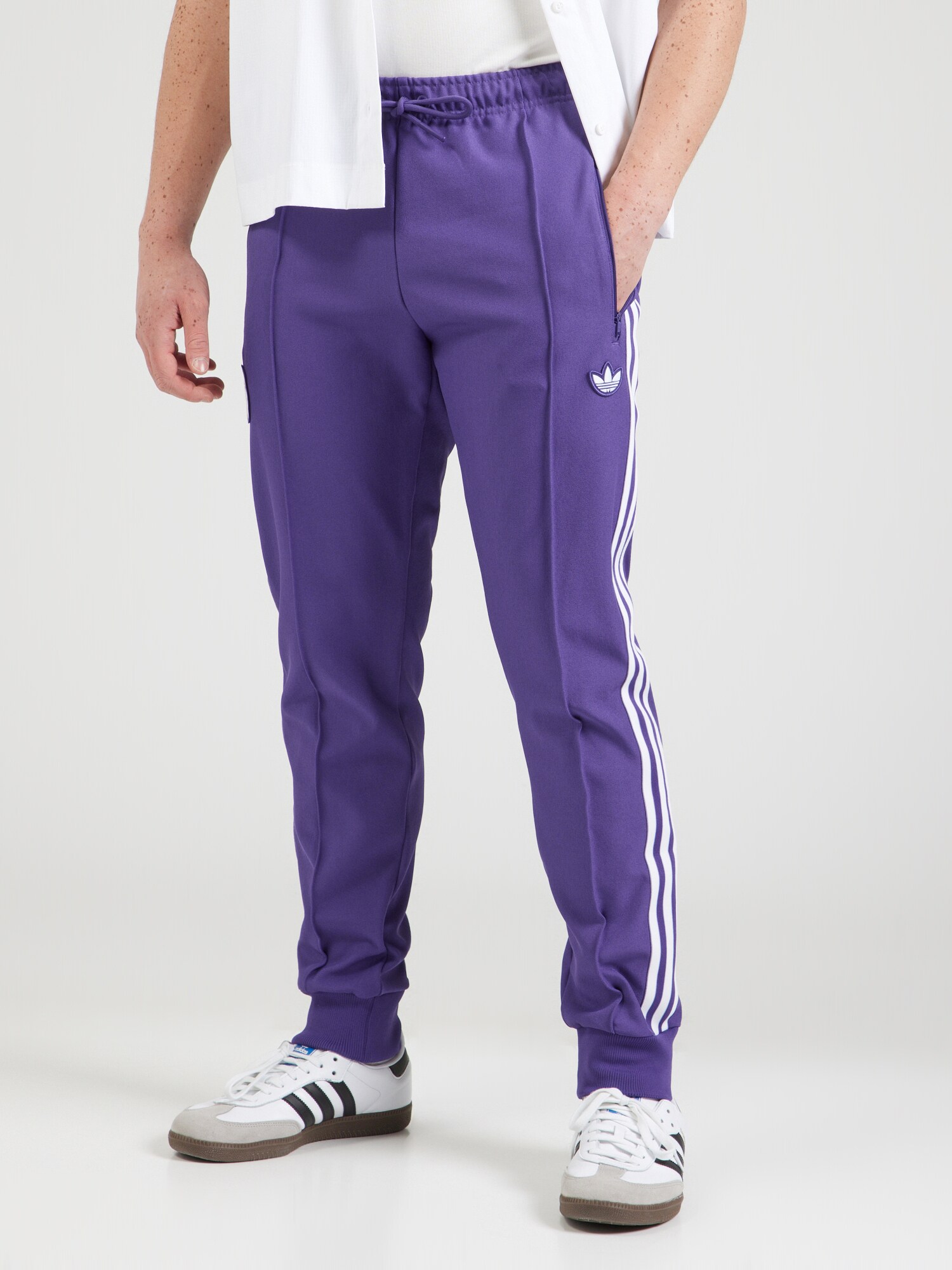 ADIDAS PERFORMANCE Sportnadrágok  lila / fehér termék 2. képe