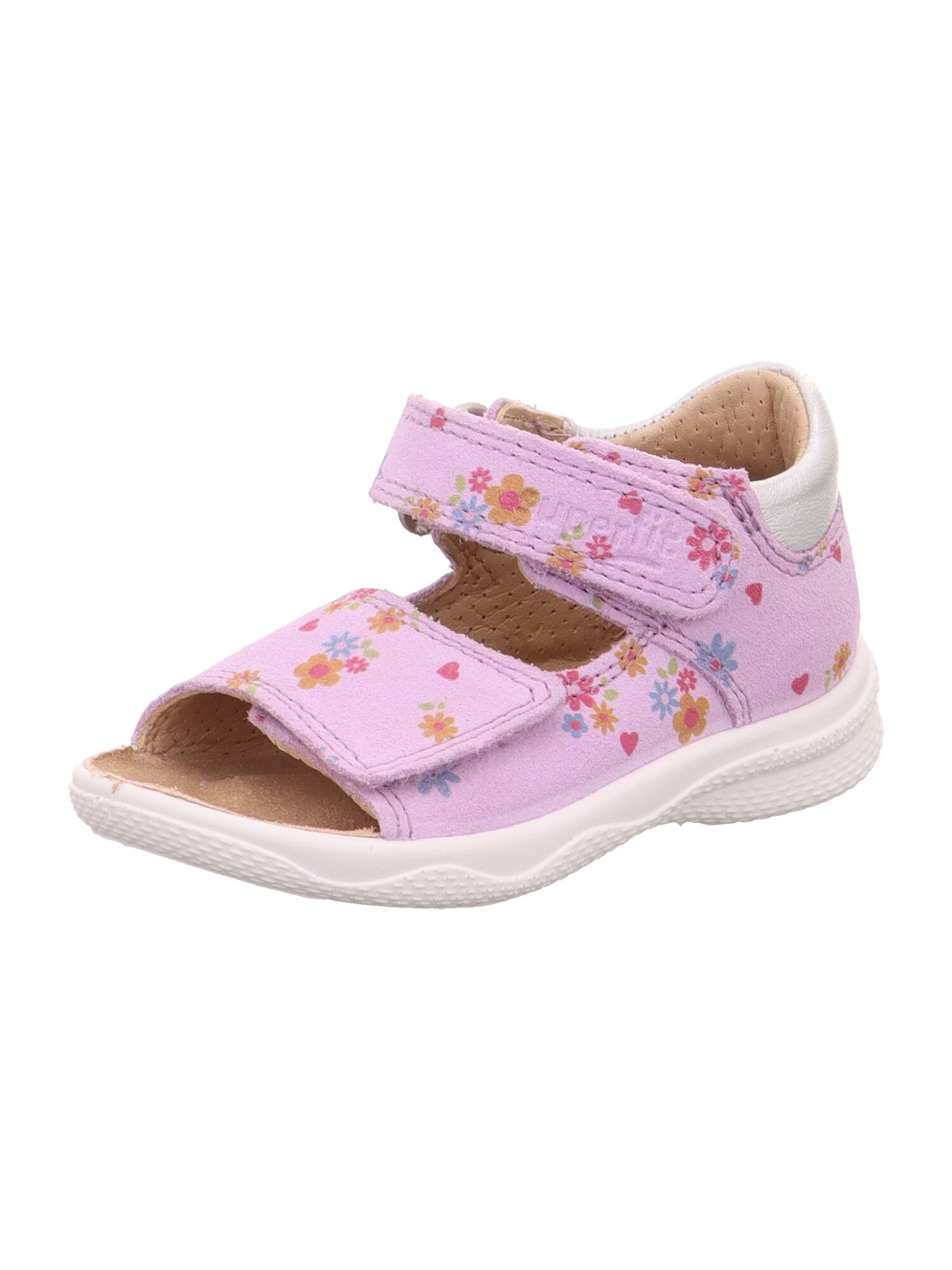 SUPERFIT Sandale 'POLLY'  galben muștar / mov prună / magenta / alb perlat