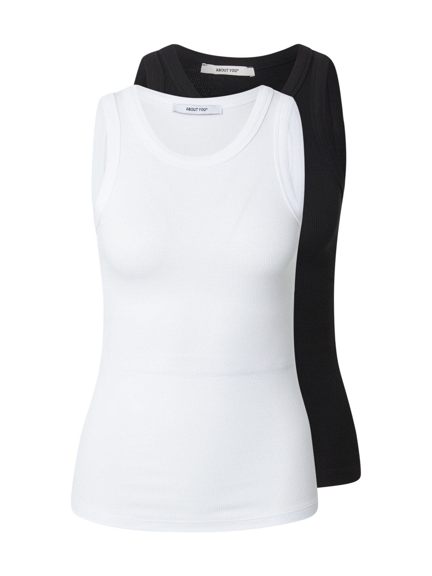 ABOUT YOU Top Lola  negru / alb