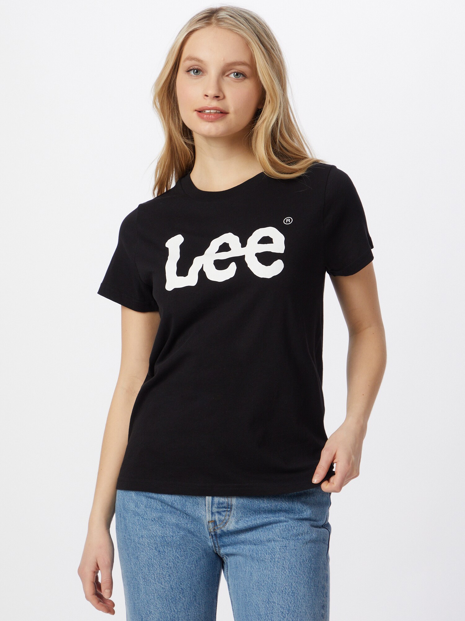 Lee Póló 'LOGO TEE'  fekete / fehér termék 2. képe