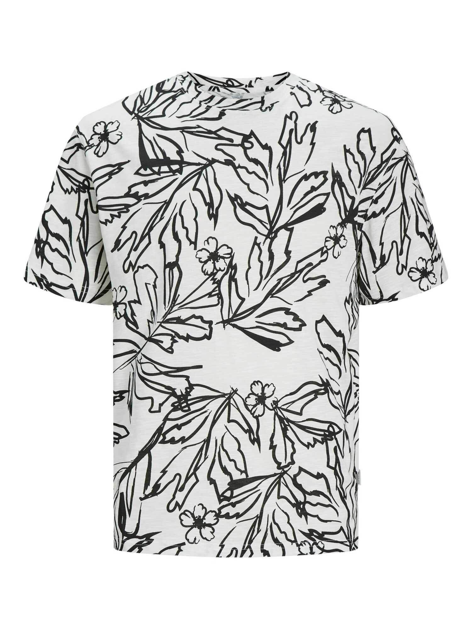 JACK & JONES Tričko 'JORLAFAYETTE'  čierna / šedobiela
