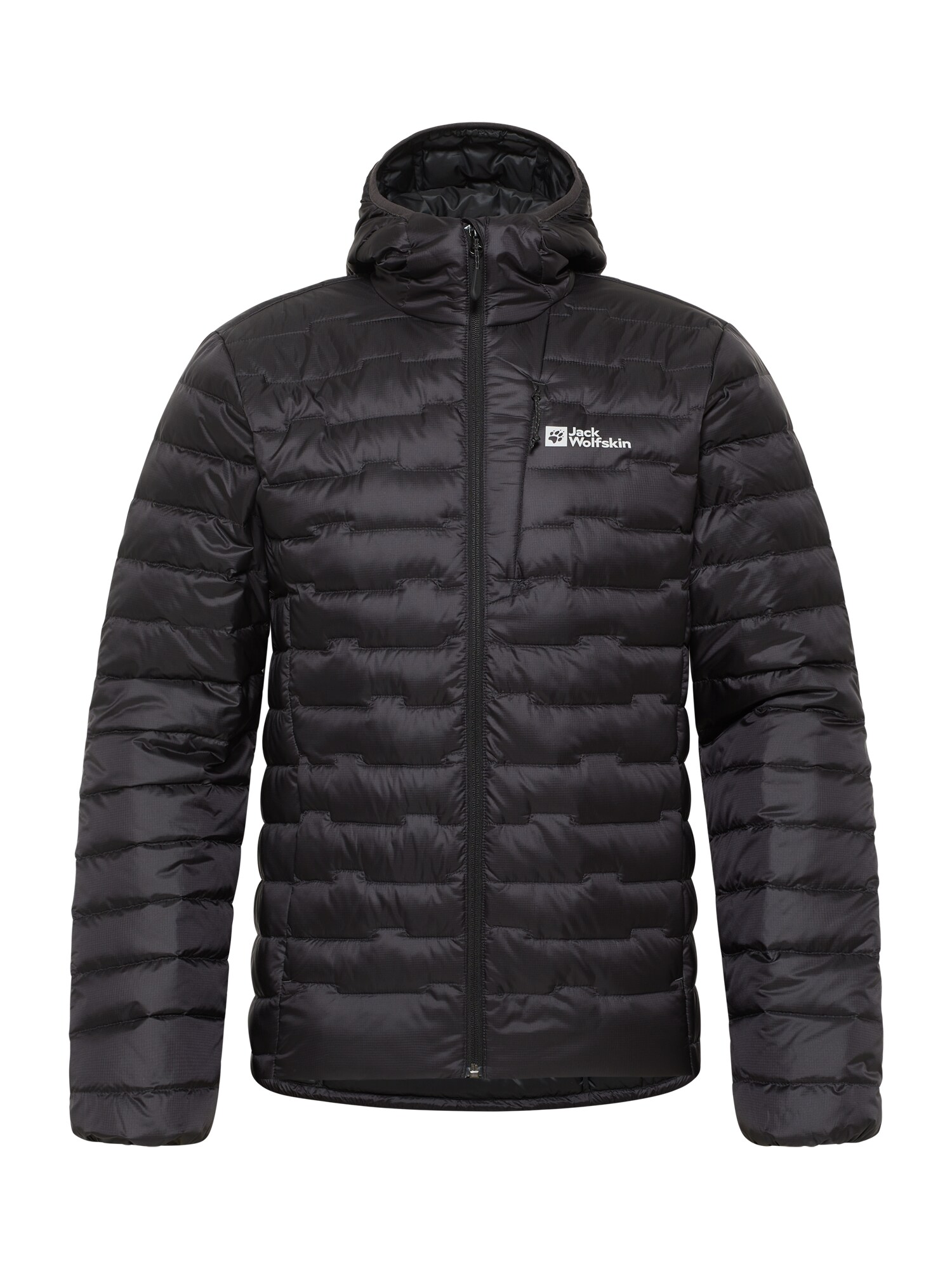 JACK WOLFSKIN Outdoorová bunda 'PASSAMANI'  čierna / biela