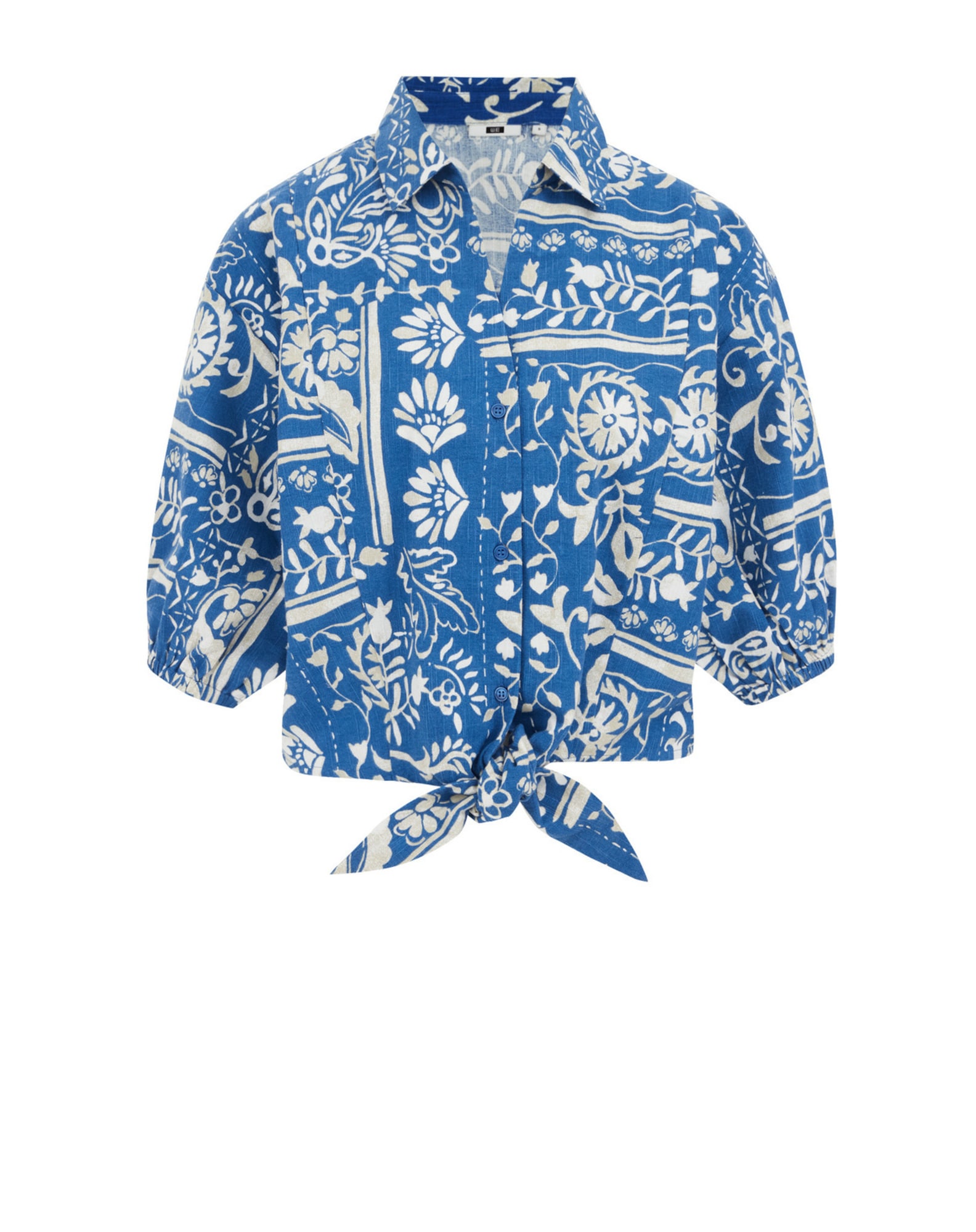 WE Fashion Blúz  kék / fehér akciós termékkép 1