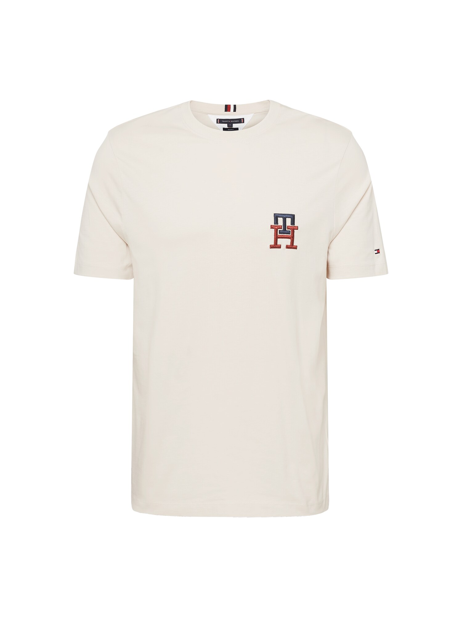TOMMY HILFIGER Тениска  кремаво / нейви синьо / карминено червено