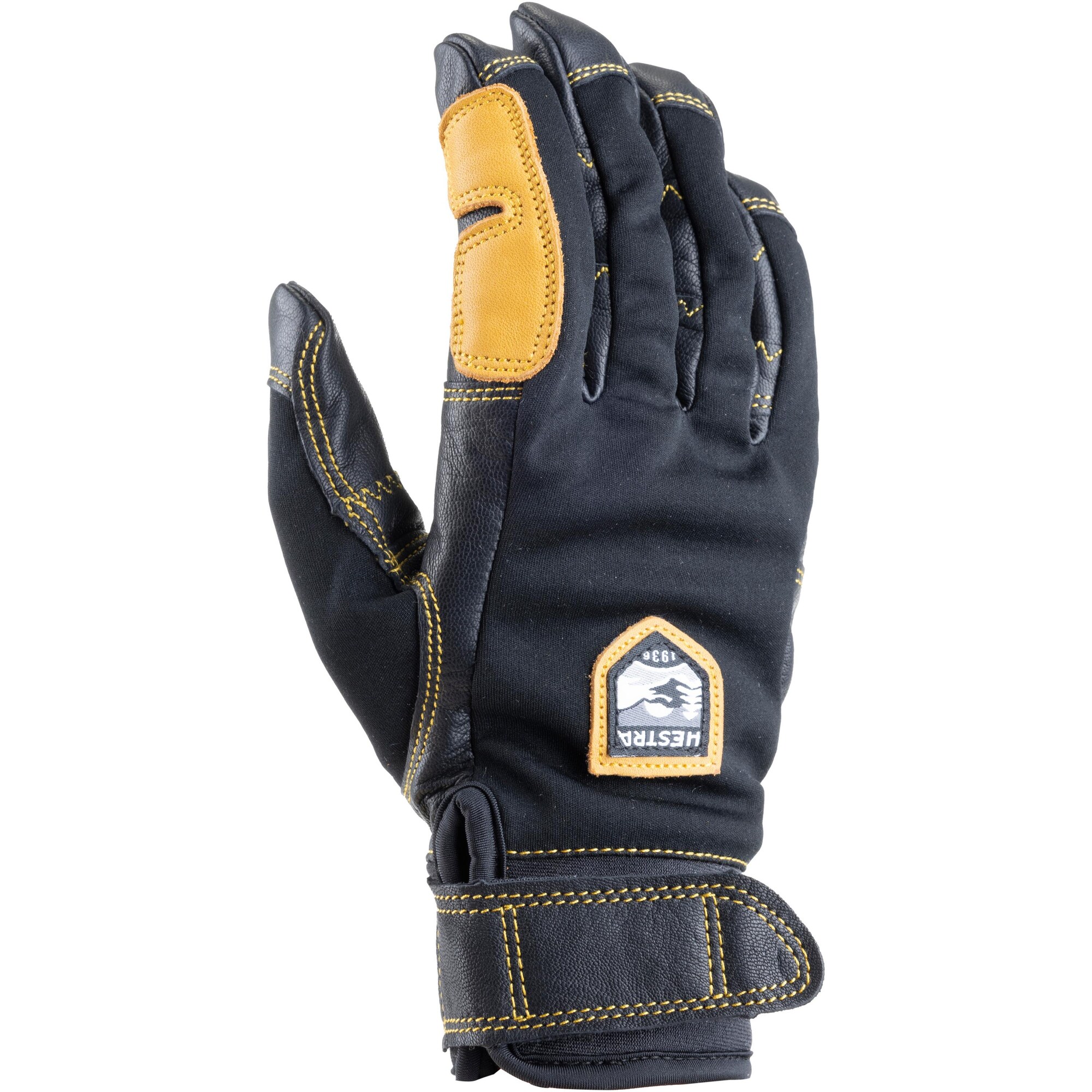 Hestra Luvas com dedos 'Ergo Grip Active'  amarelo / cinzento / preto / branco