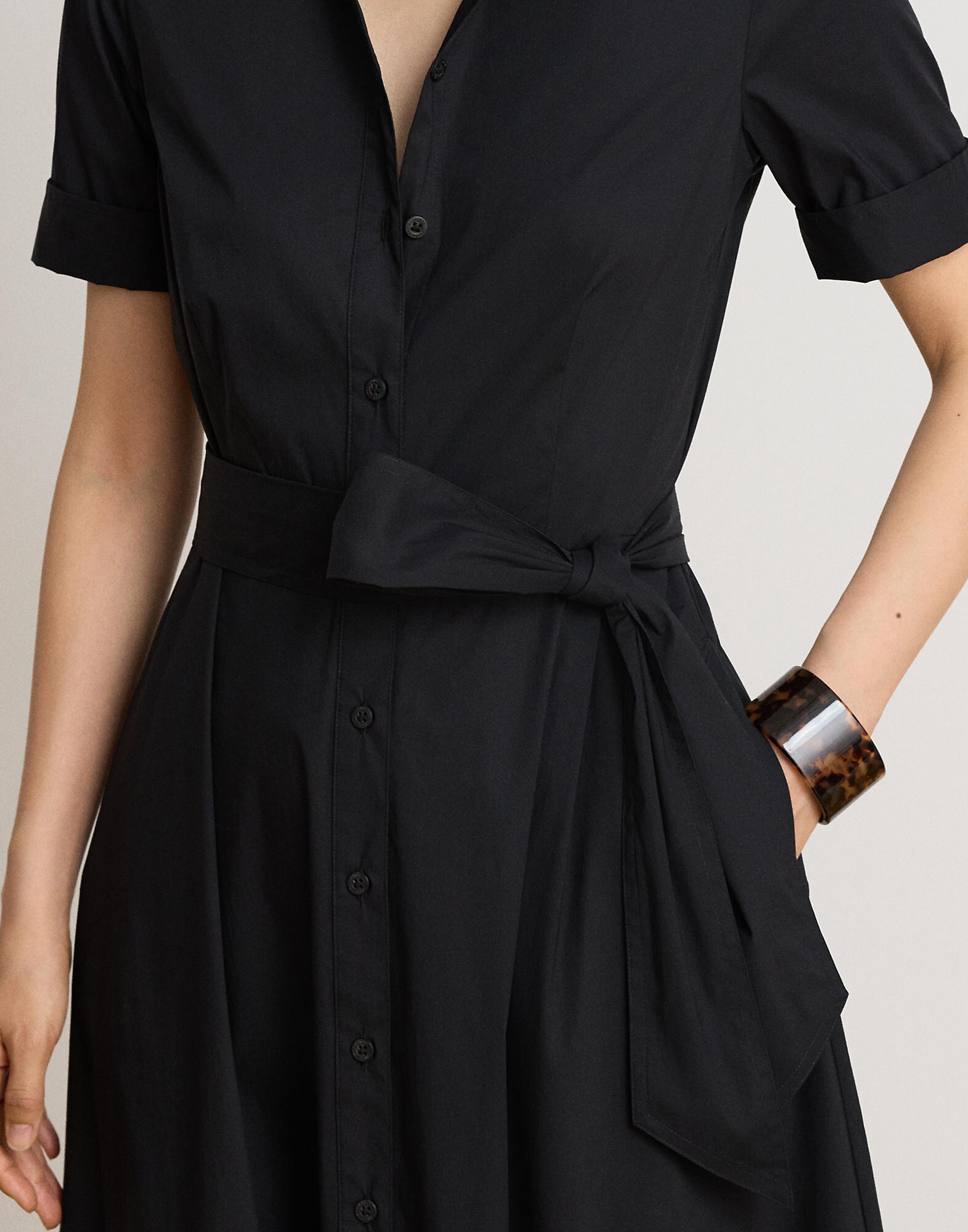 Lauren Ralph Lauren Vestido camisero  negro – imagen 4