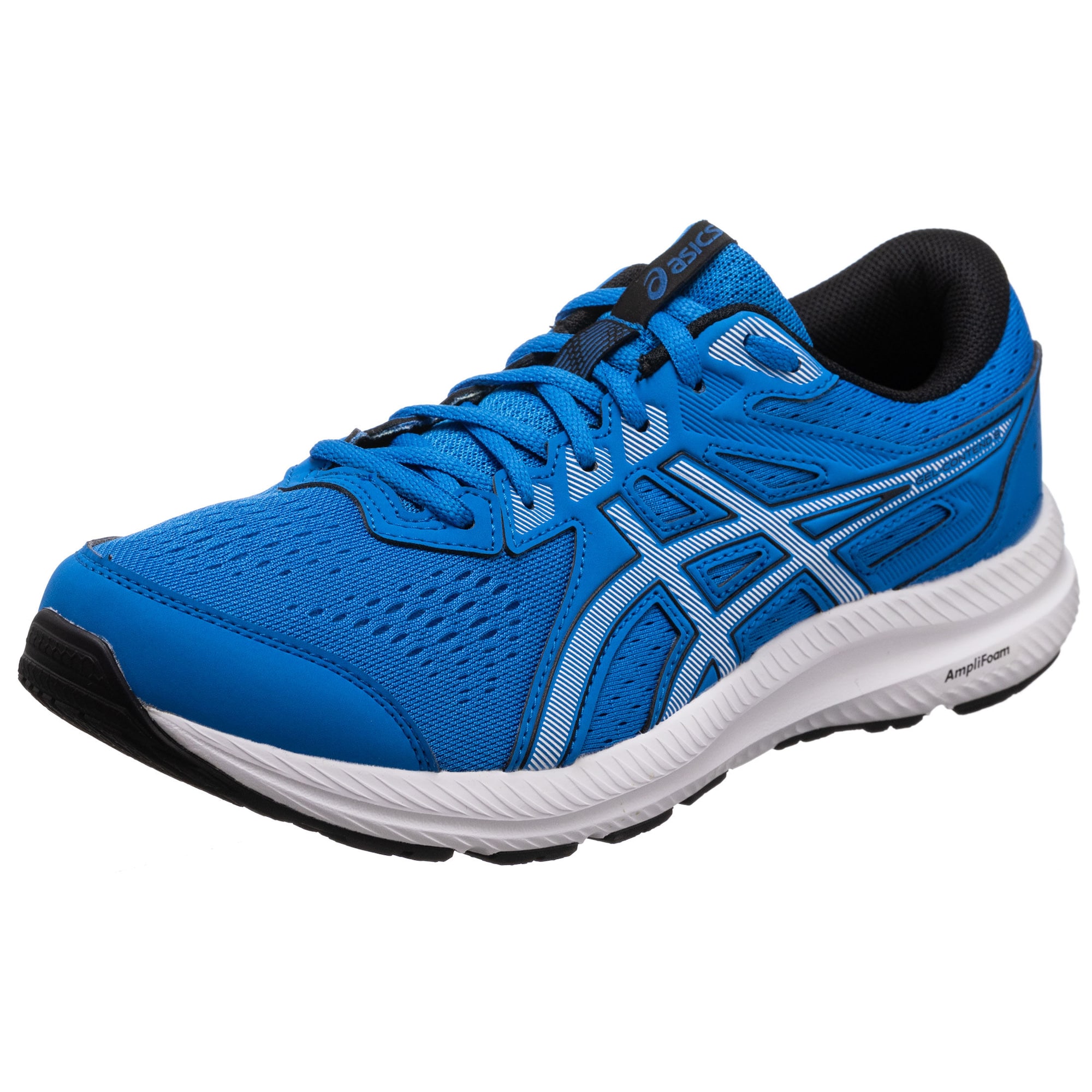 ASICS Bėgimo batai 'Gel-Contend 8' sodri mėlyna („karališka“) / šviesiai pilka / juoda