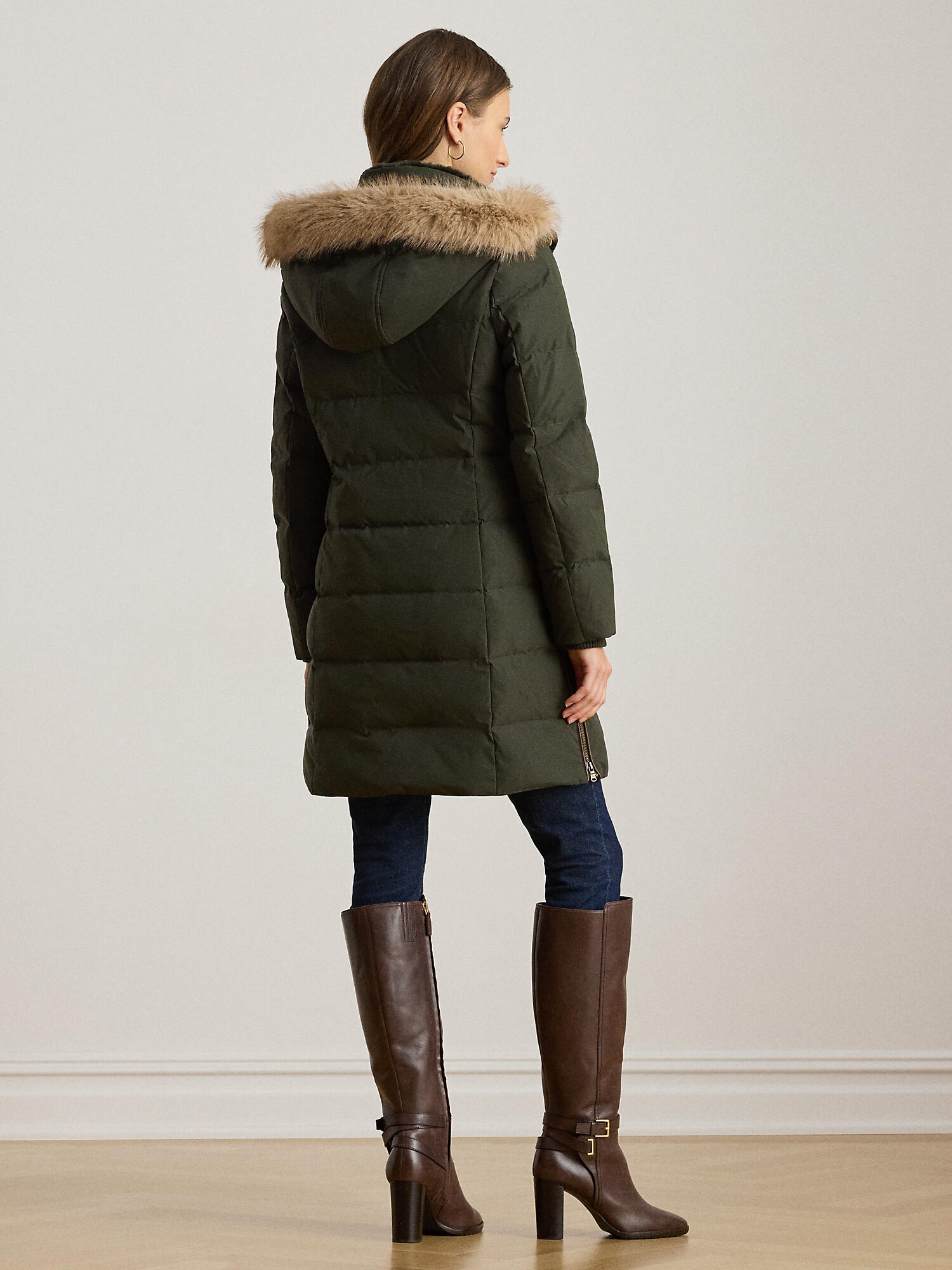 Lauren Ralph Lauren Abrigo de invierno verde oscuro – imagen 7