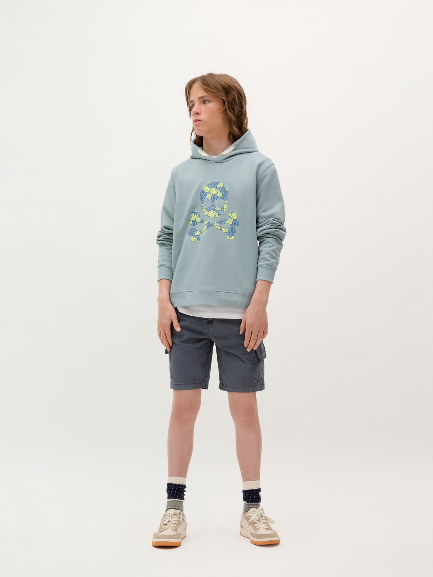 Thumbnail - Scalpers Tropical Skull Hoodie Kids