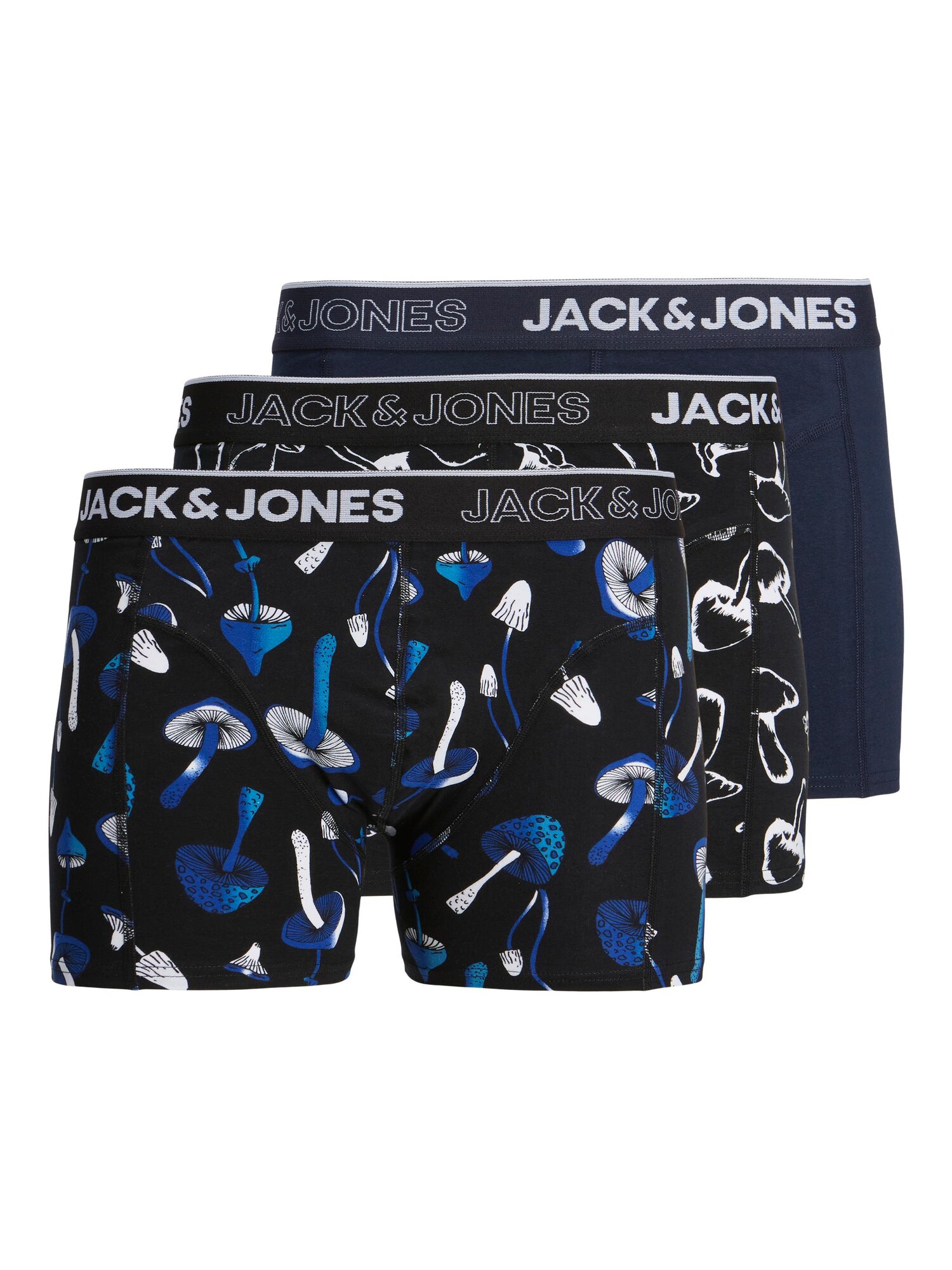 Jack & Jones Plus Boxer trumpikės tamsiai mėlyna / mišrios spalvos / juoda