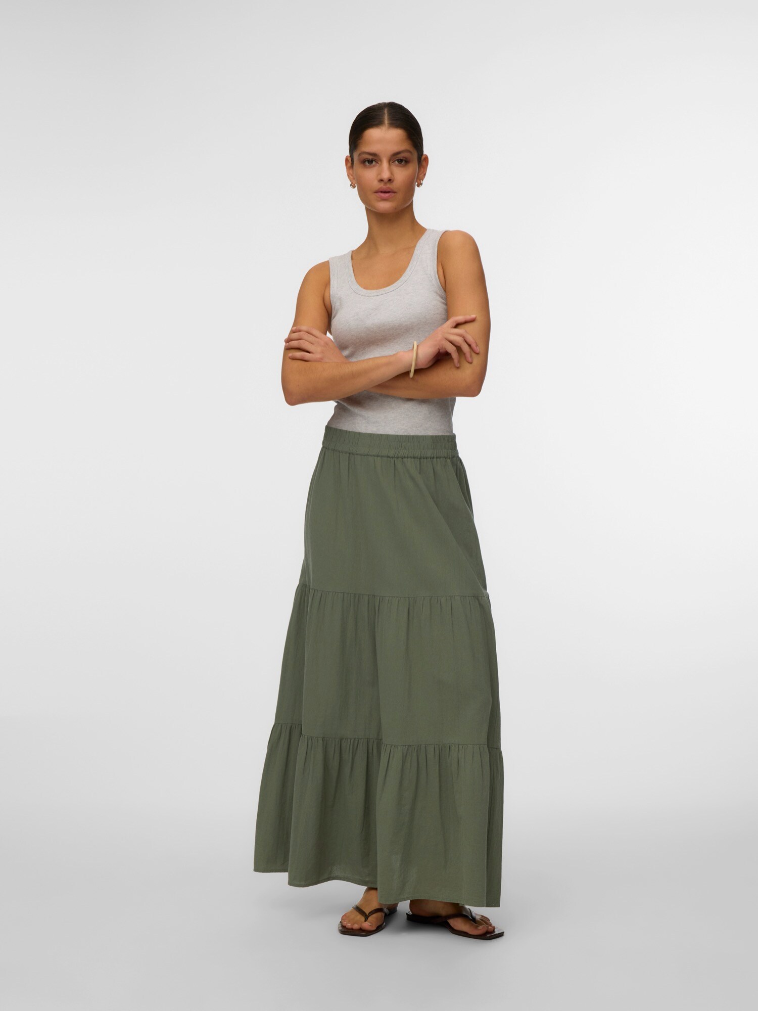 VERO MODA Sukňa 'VMDICTHE'  tmavozelená (obrázok 4)