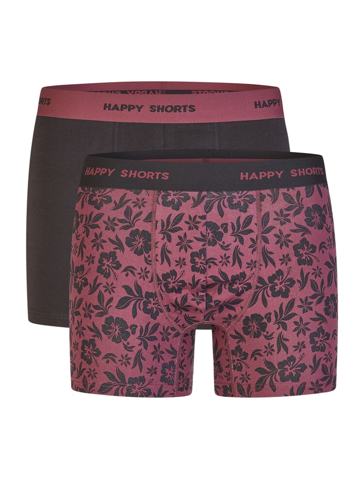 Happy Shorts Boxer ' Jersey ' Herren Größe L beere / schwarz