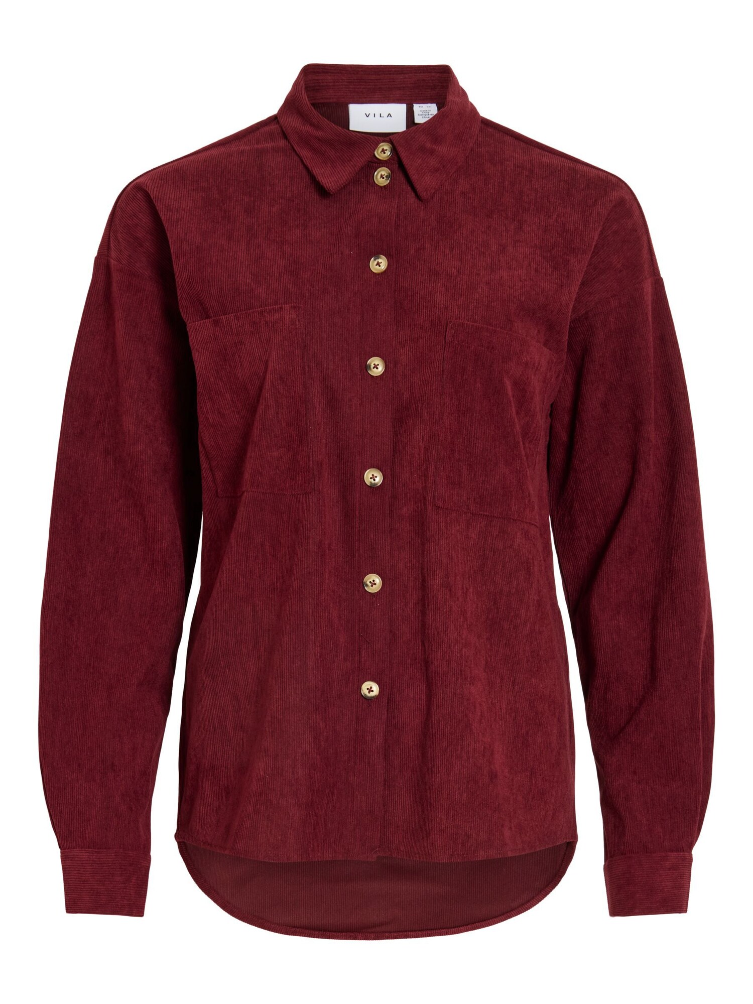VILA Blusa  rojo sangre