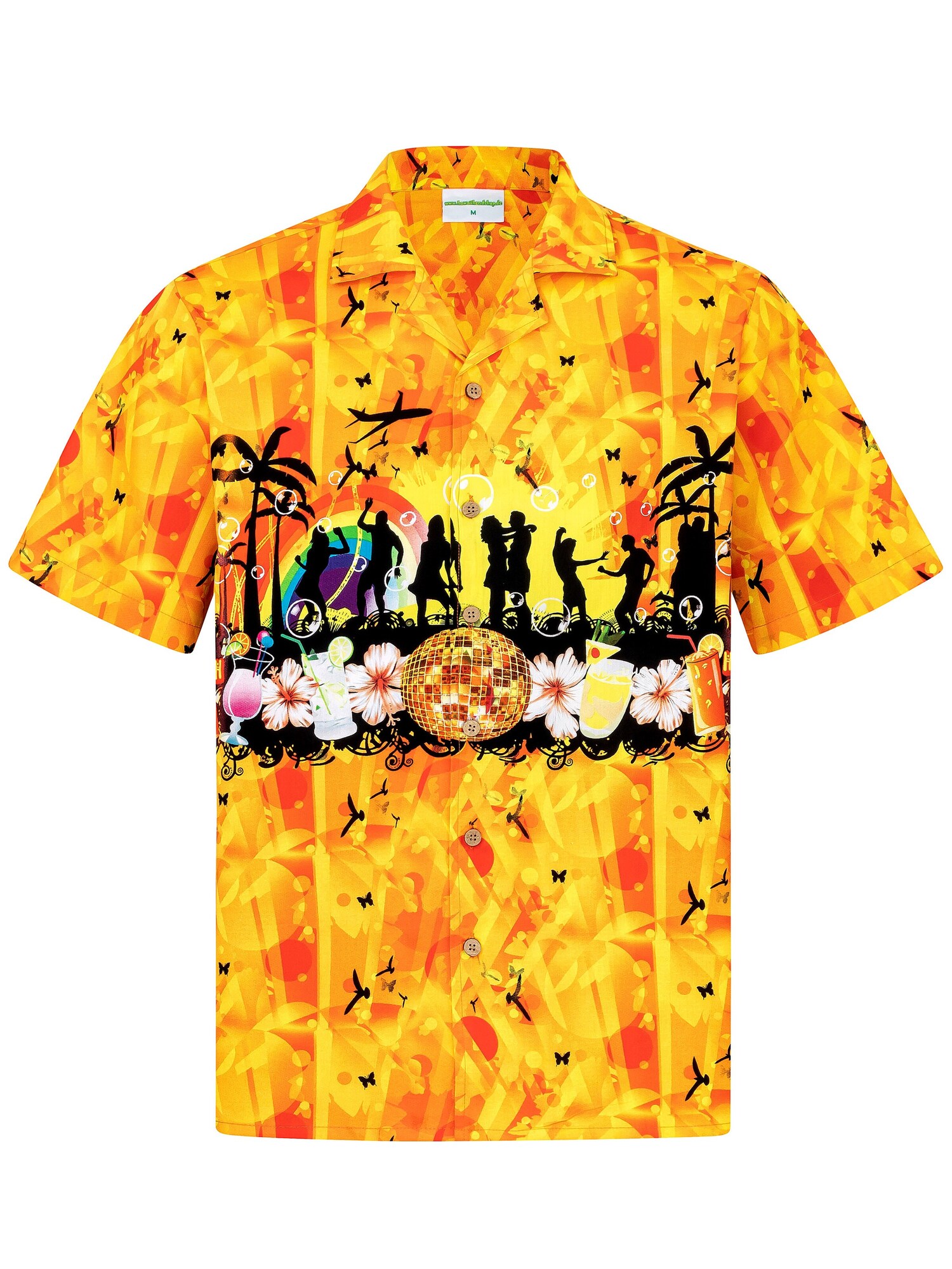 Hawaiihemdshop.de Camisa 'Hawaiihemd Summer Party'  amarillo