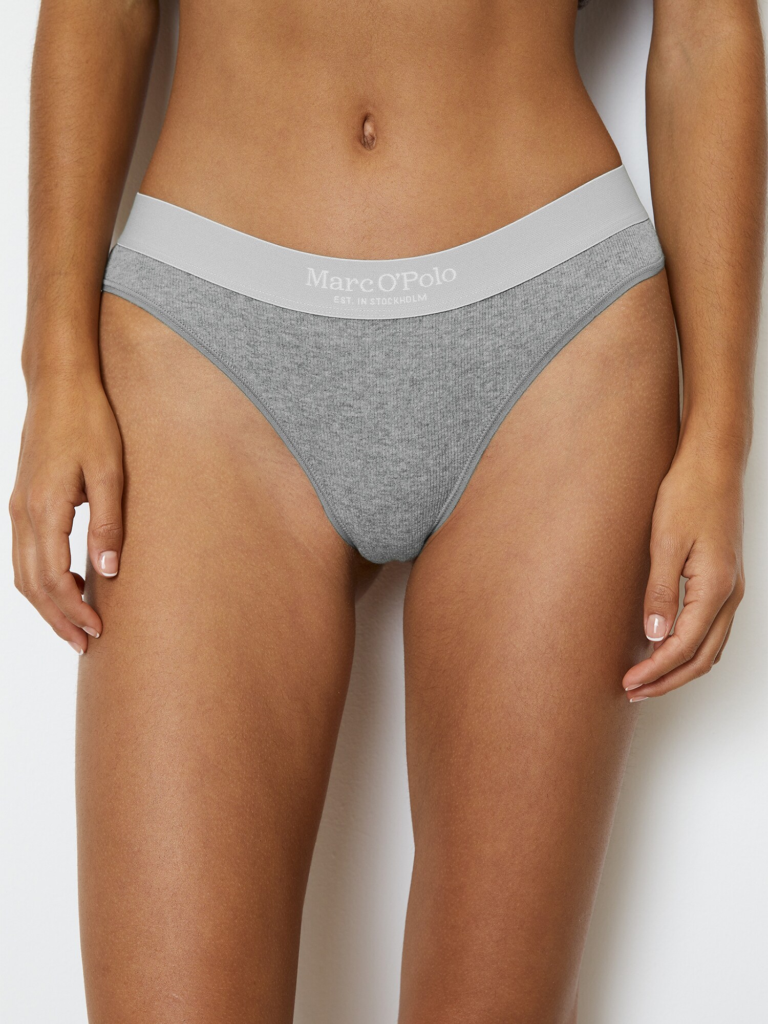 Marc O'Polo Tanga 'Iconic Rib' gris / gris claro / blanco – imagen 2