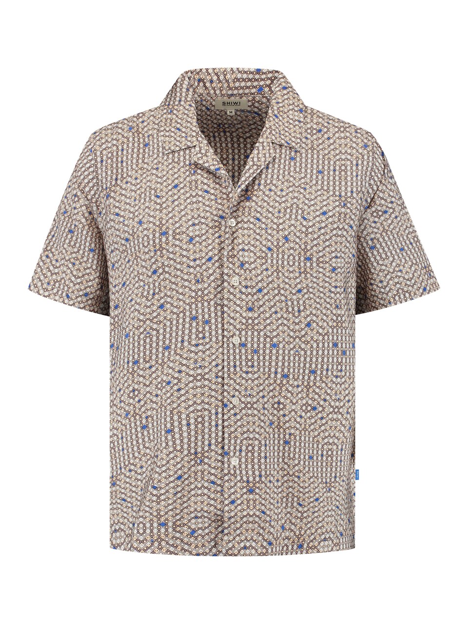 Skjorta 'Vic' beige / blå / svart